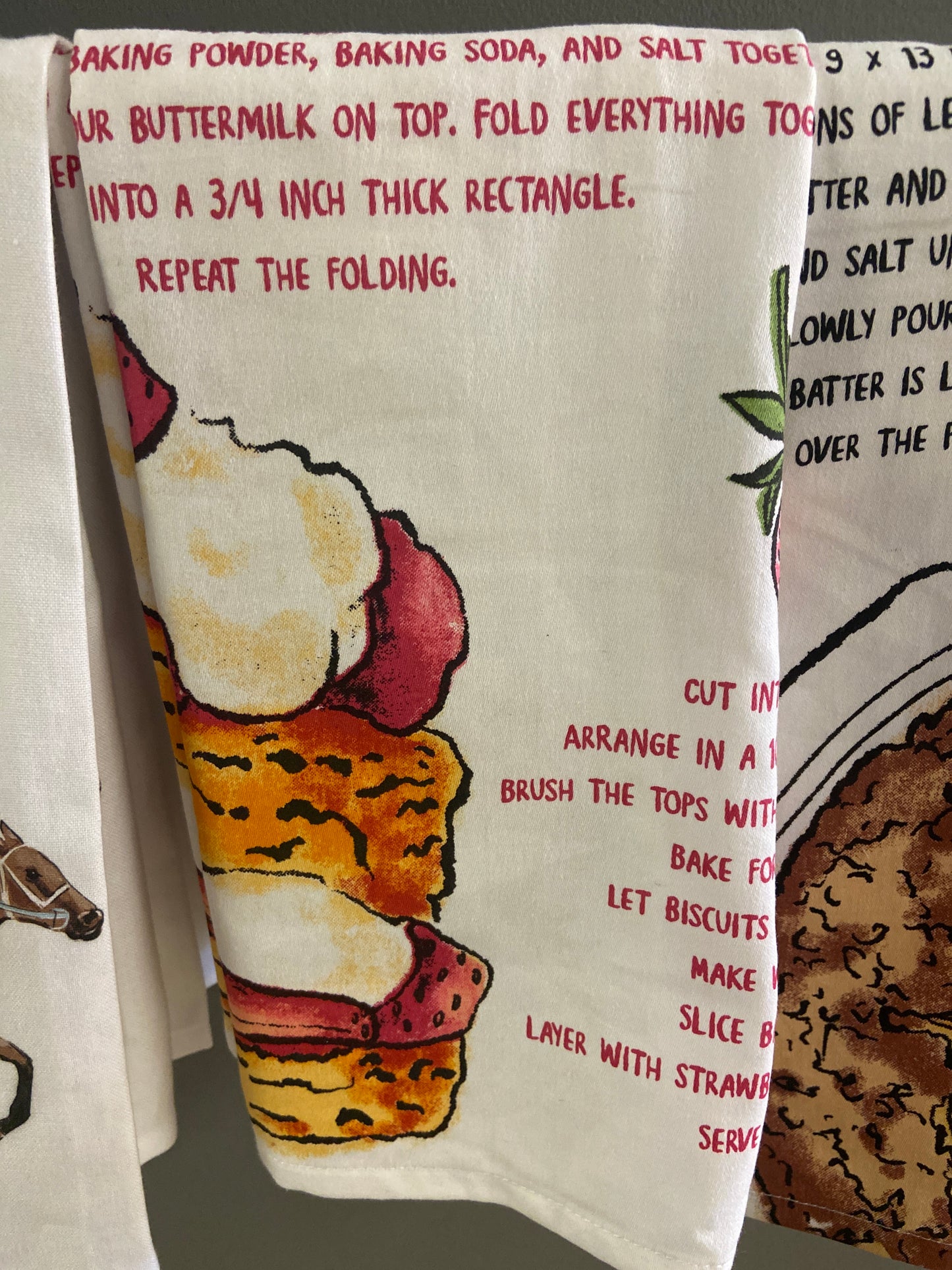 6 G17906 Shortcake recipe dishtowel. 25