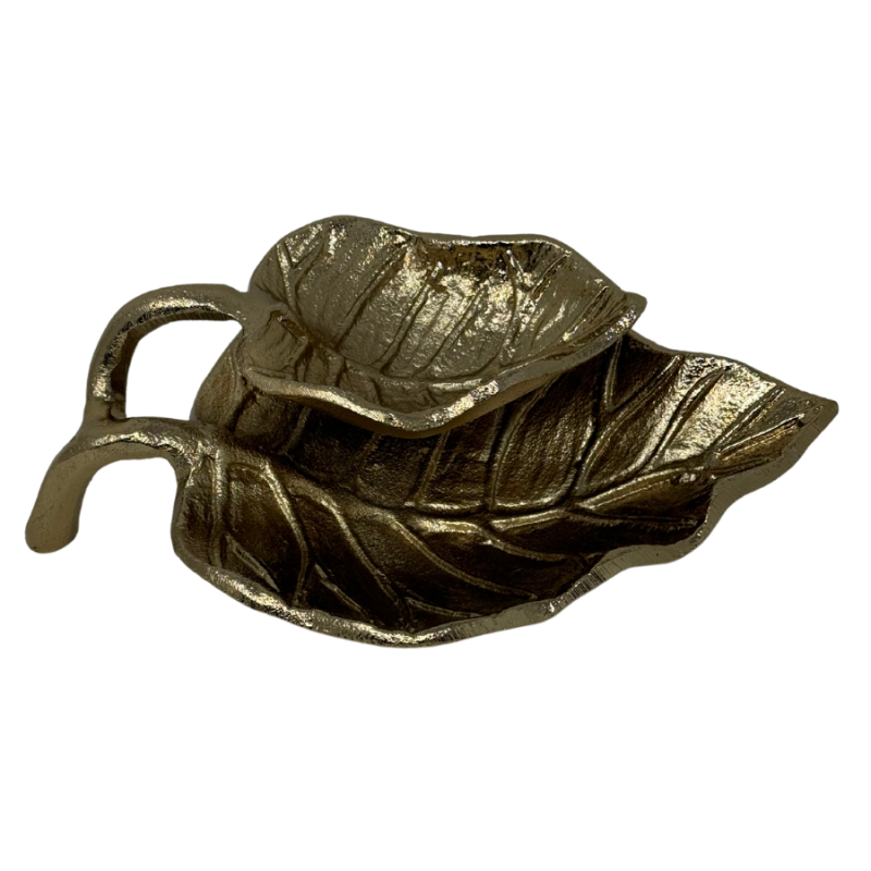 9" Gold Leaf Trinket Tray (25)