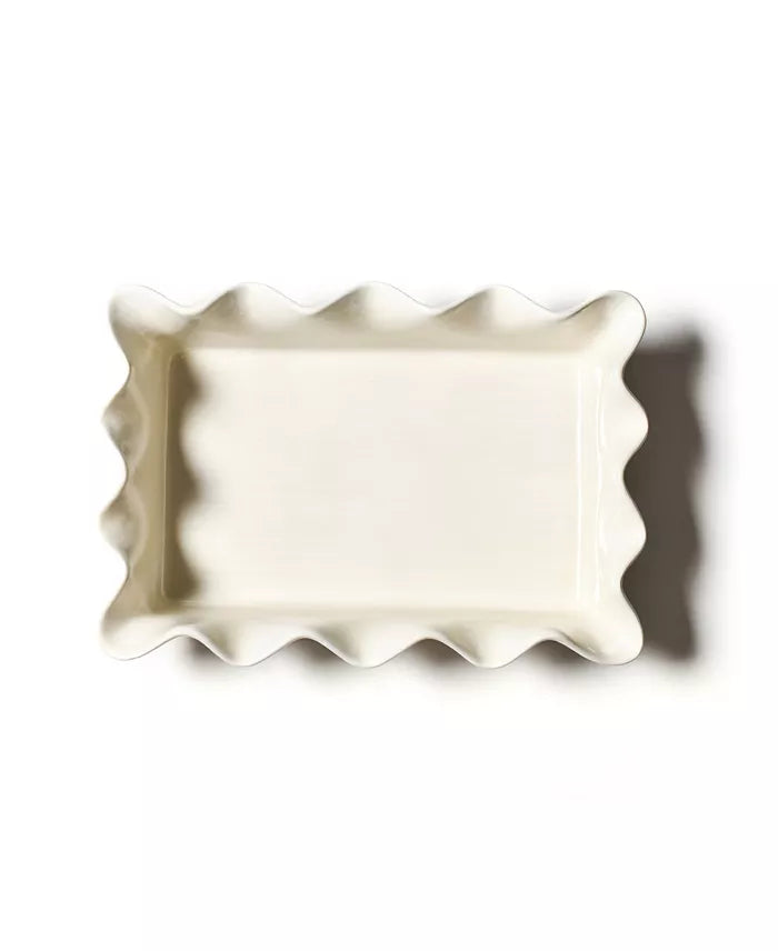 Signature White Ruffle 13 Casserole Dish