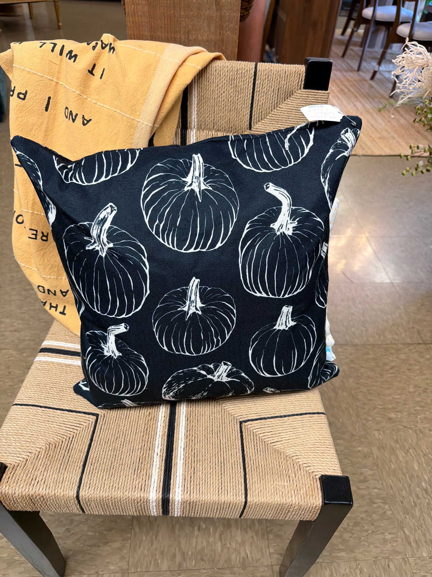 Black and White Outdoor Pillow