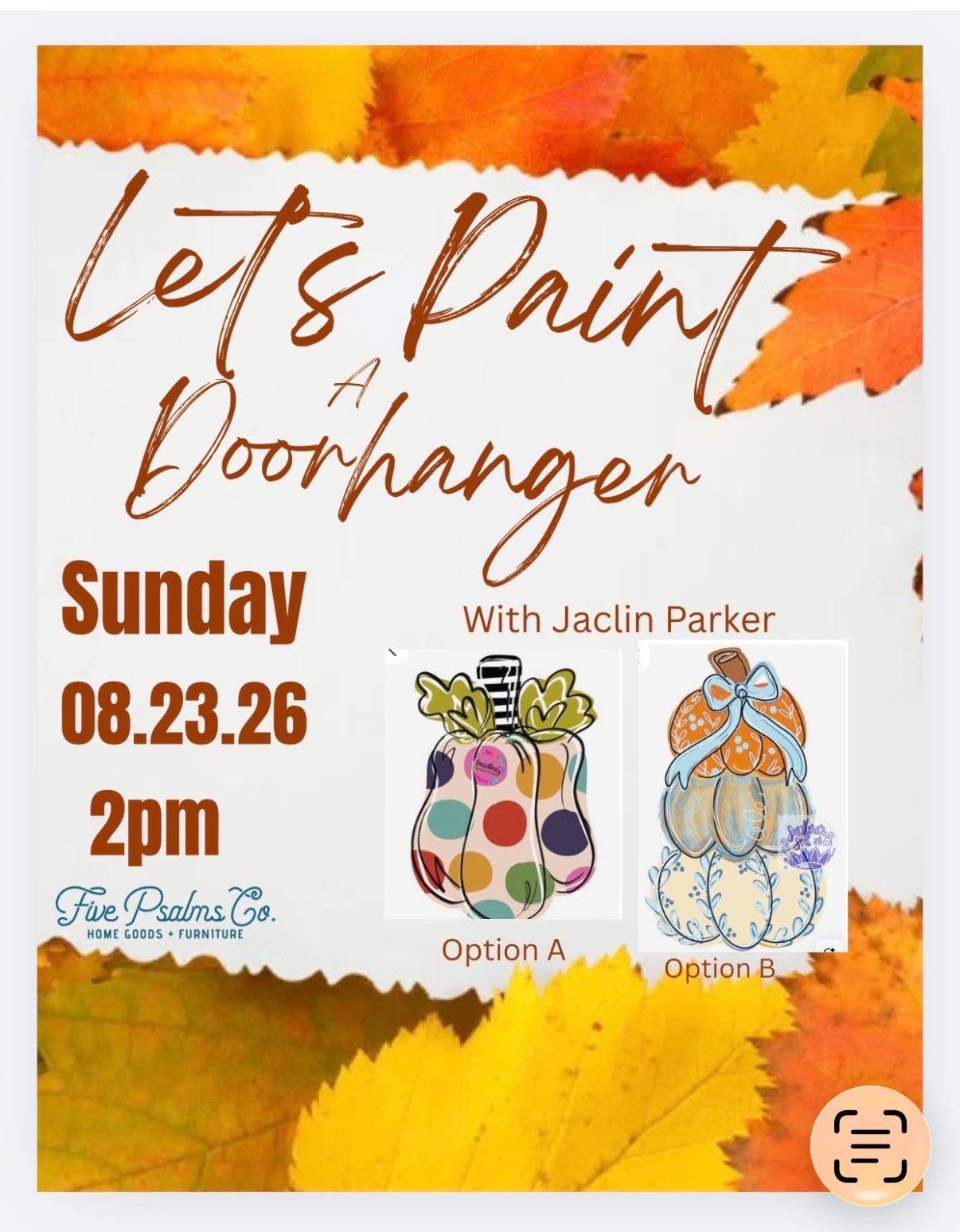 Fall Door Hanger Class