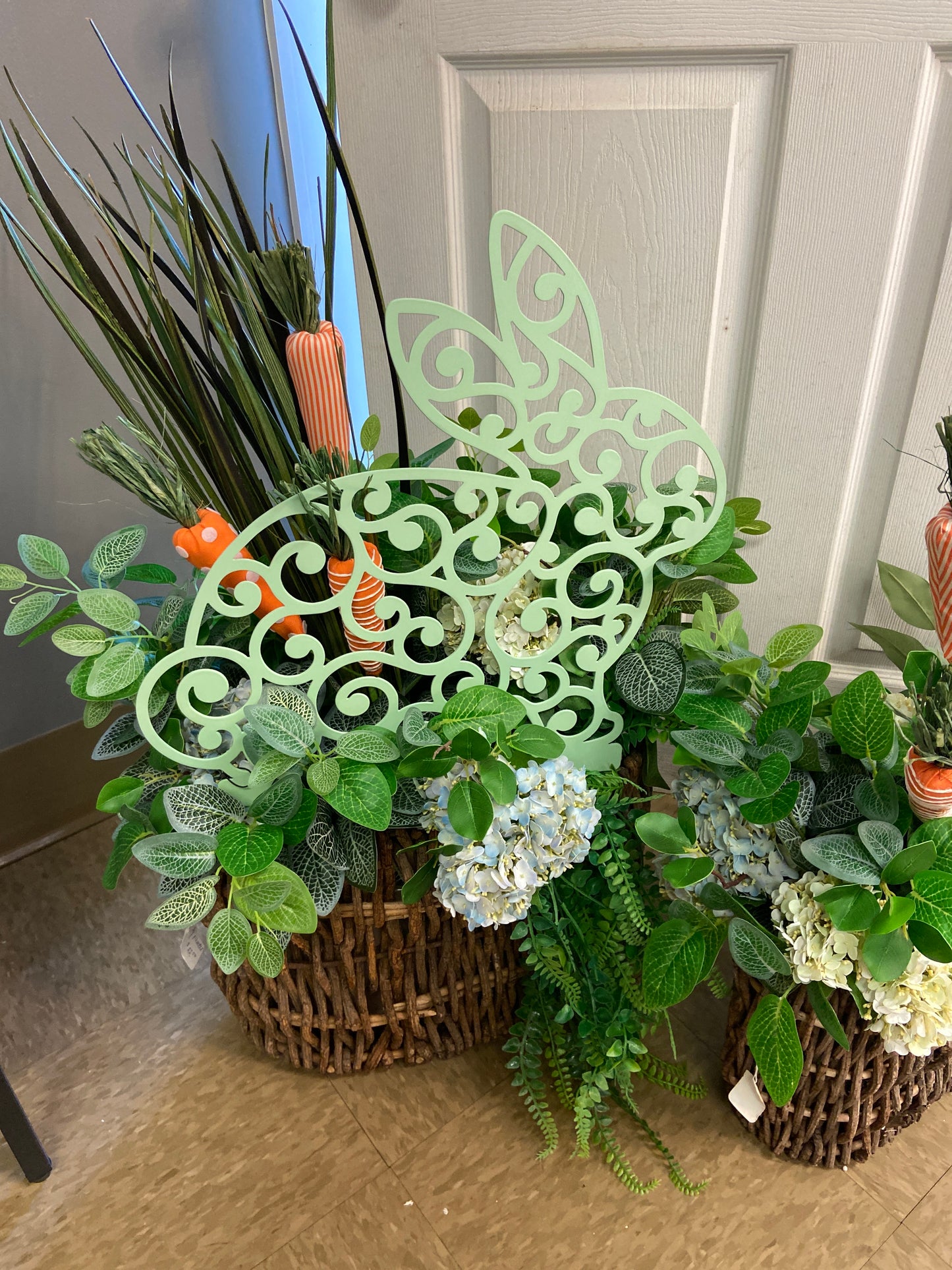 Metal Bunny on a Garden Stake