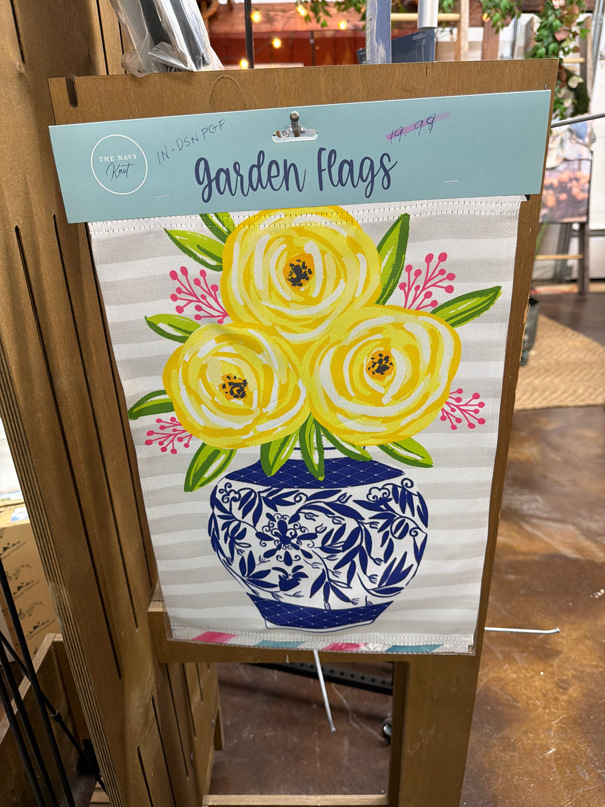 Garden Flag Flowers In a Pot