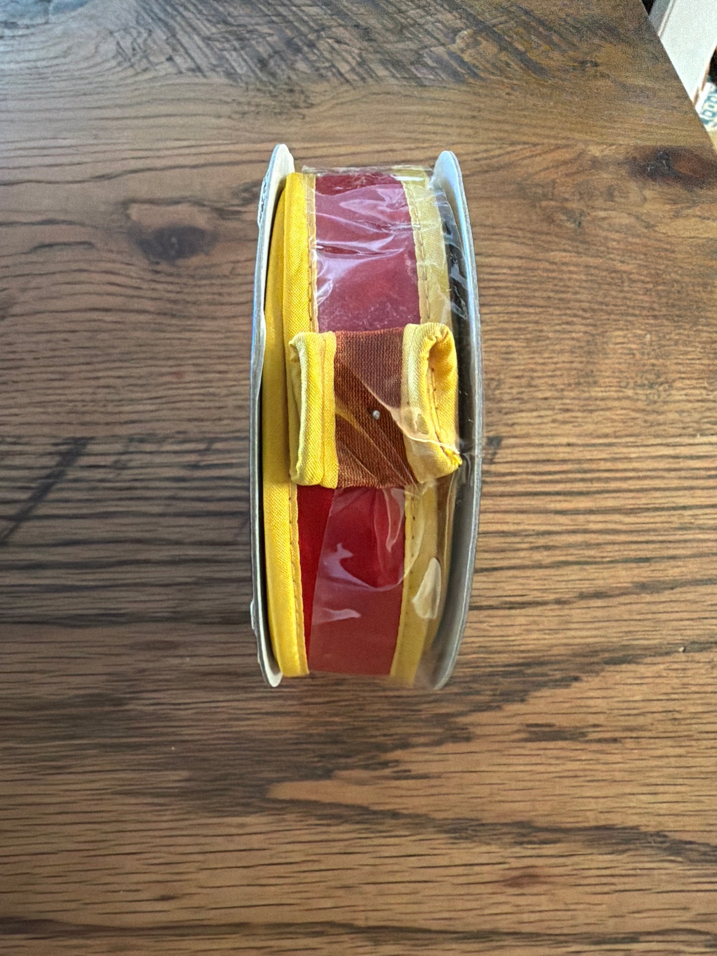 John Mark Tafetta Double Dupion Tafetta Piping Red/Mustard