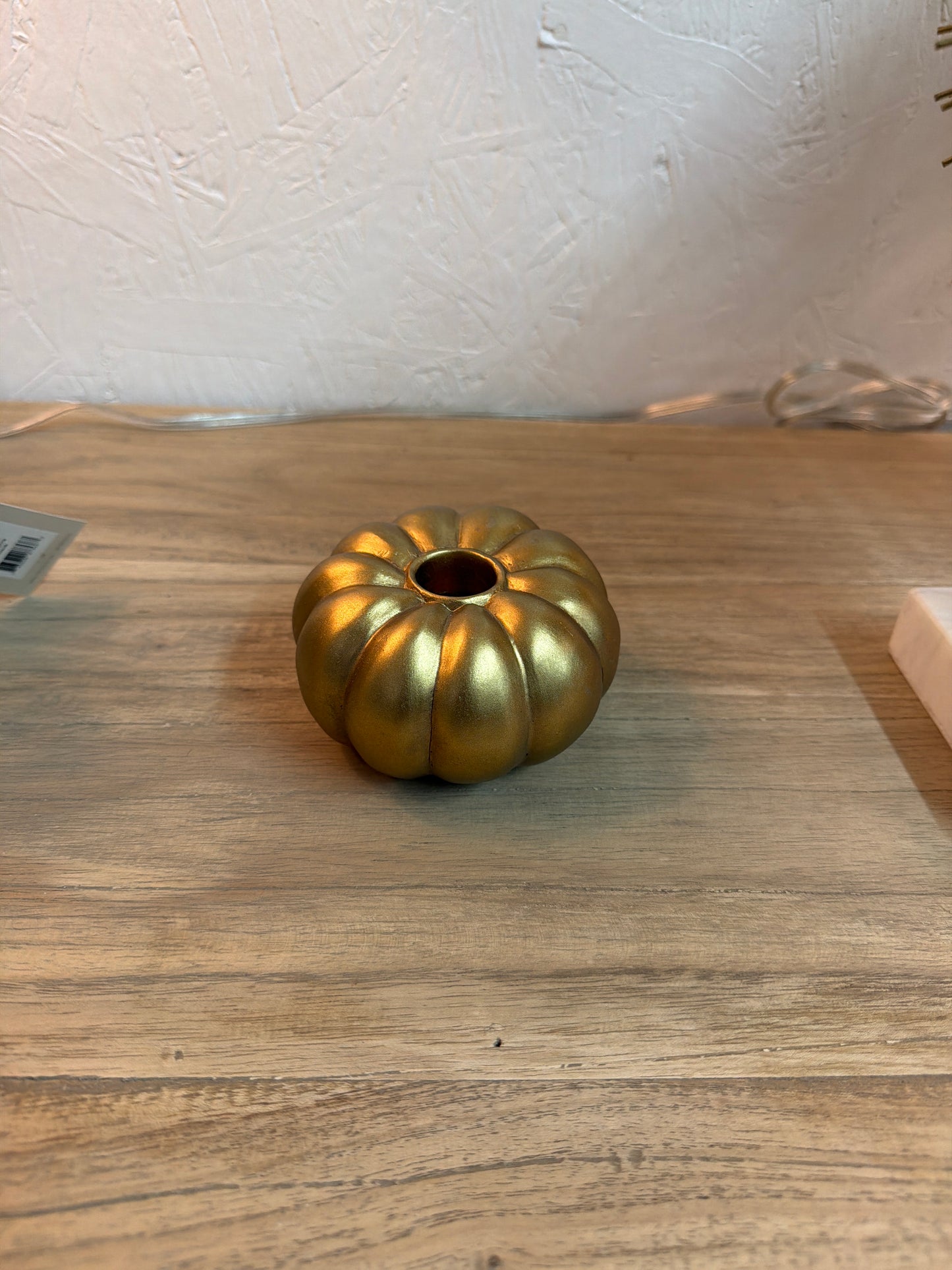 6 82111 Metal Pumpkin Taper Candle Holder