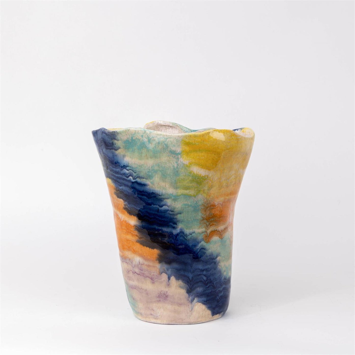 Vase Hand Painted Organic Shape