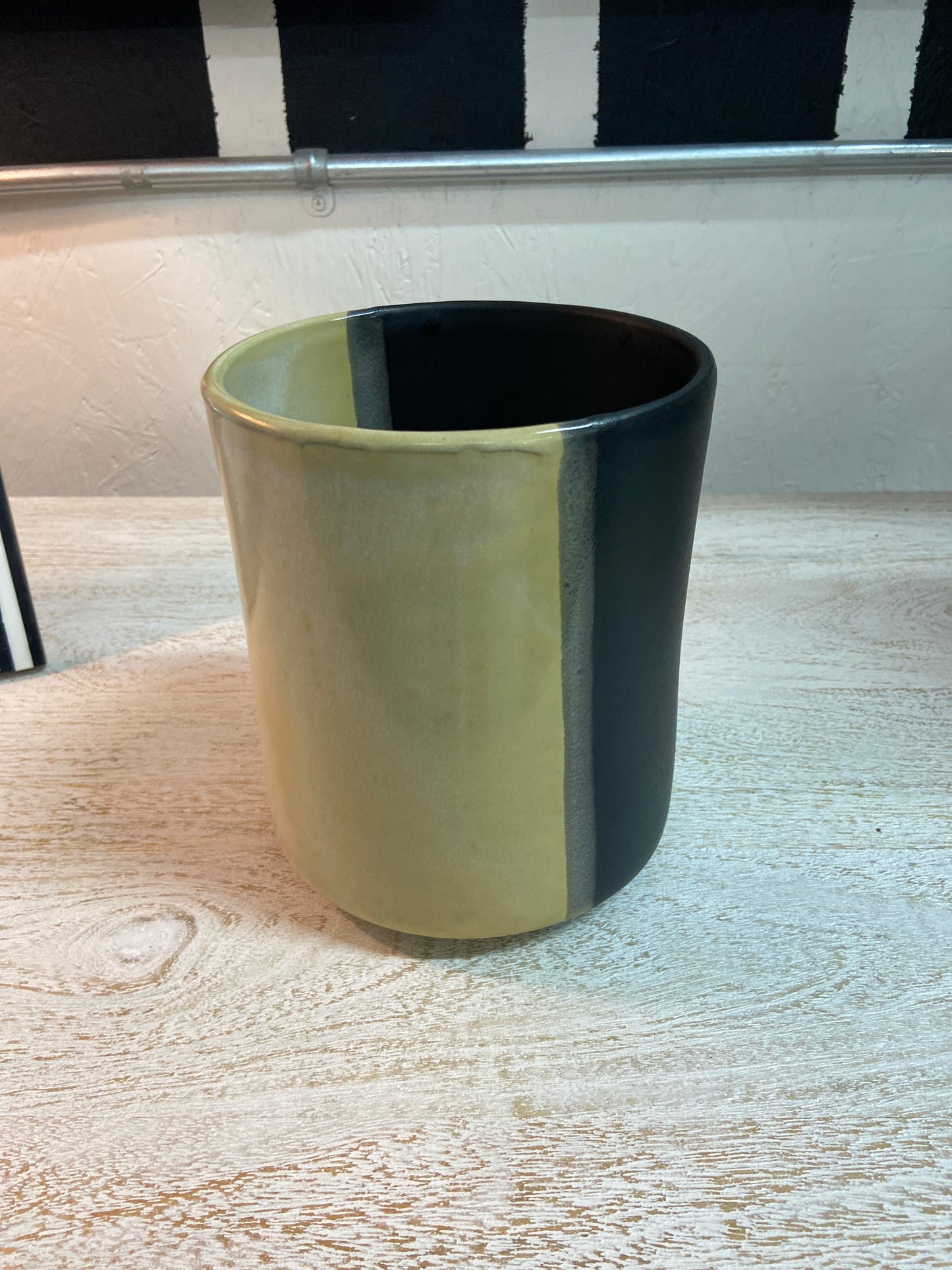 black and Cream Planter