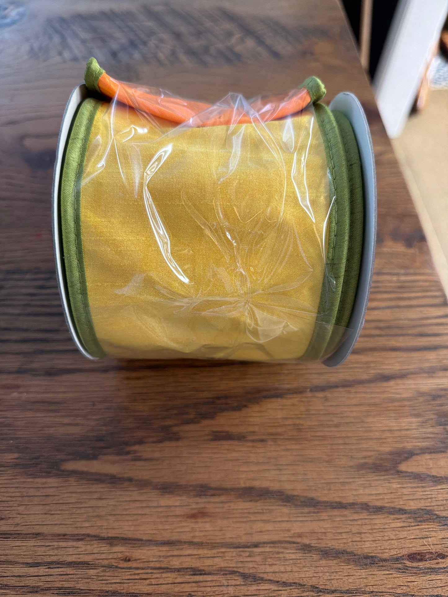 John Mark Dupion Double Fused Yellow Contrasting Dupion Trim Ribbon