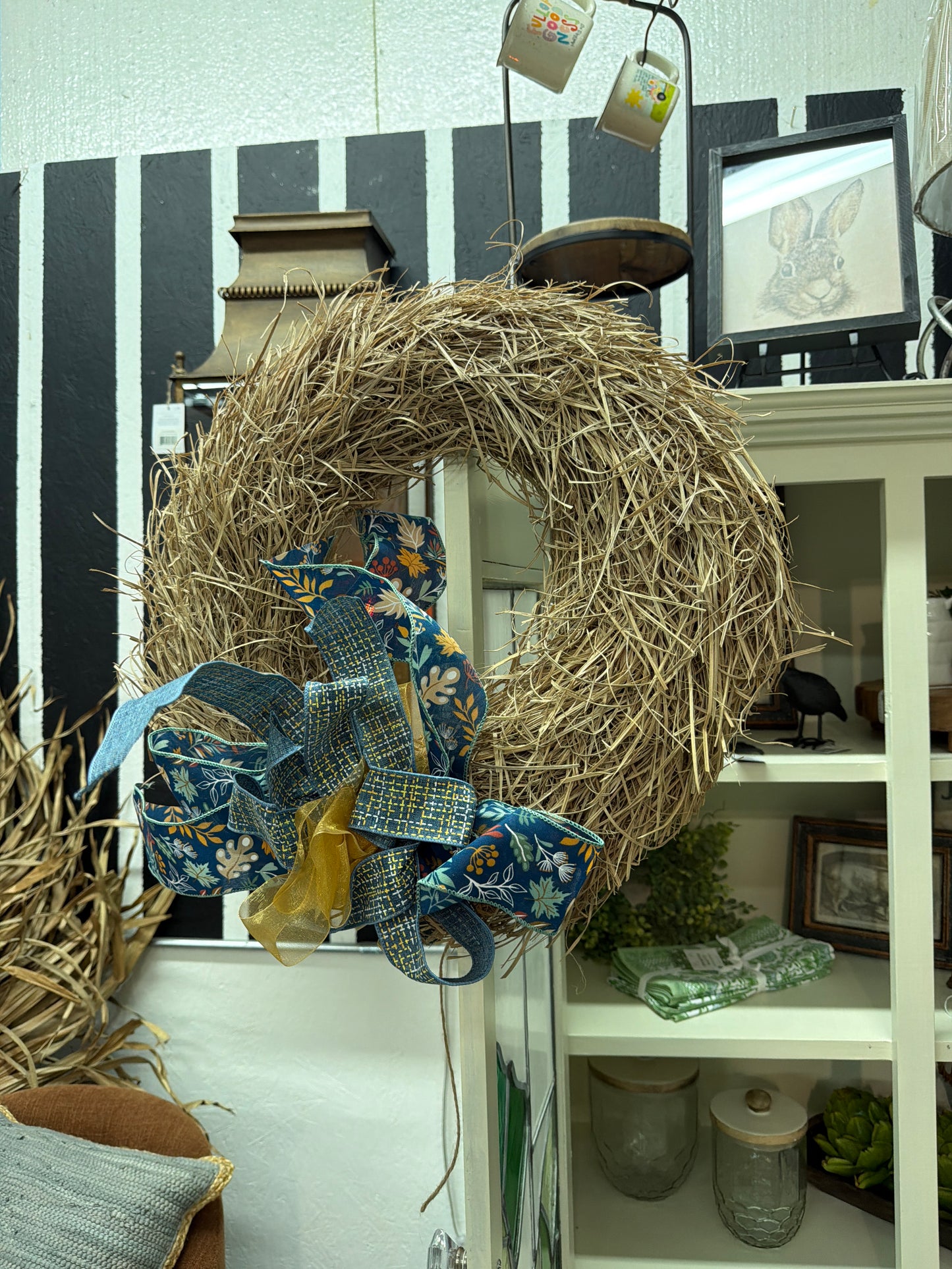 13524AB Lg Natural grass Wreath