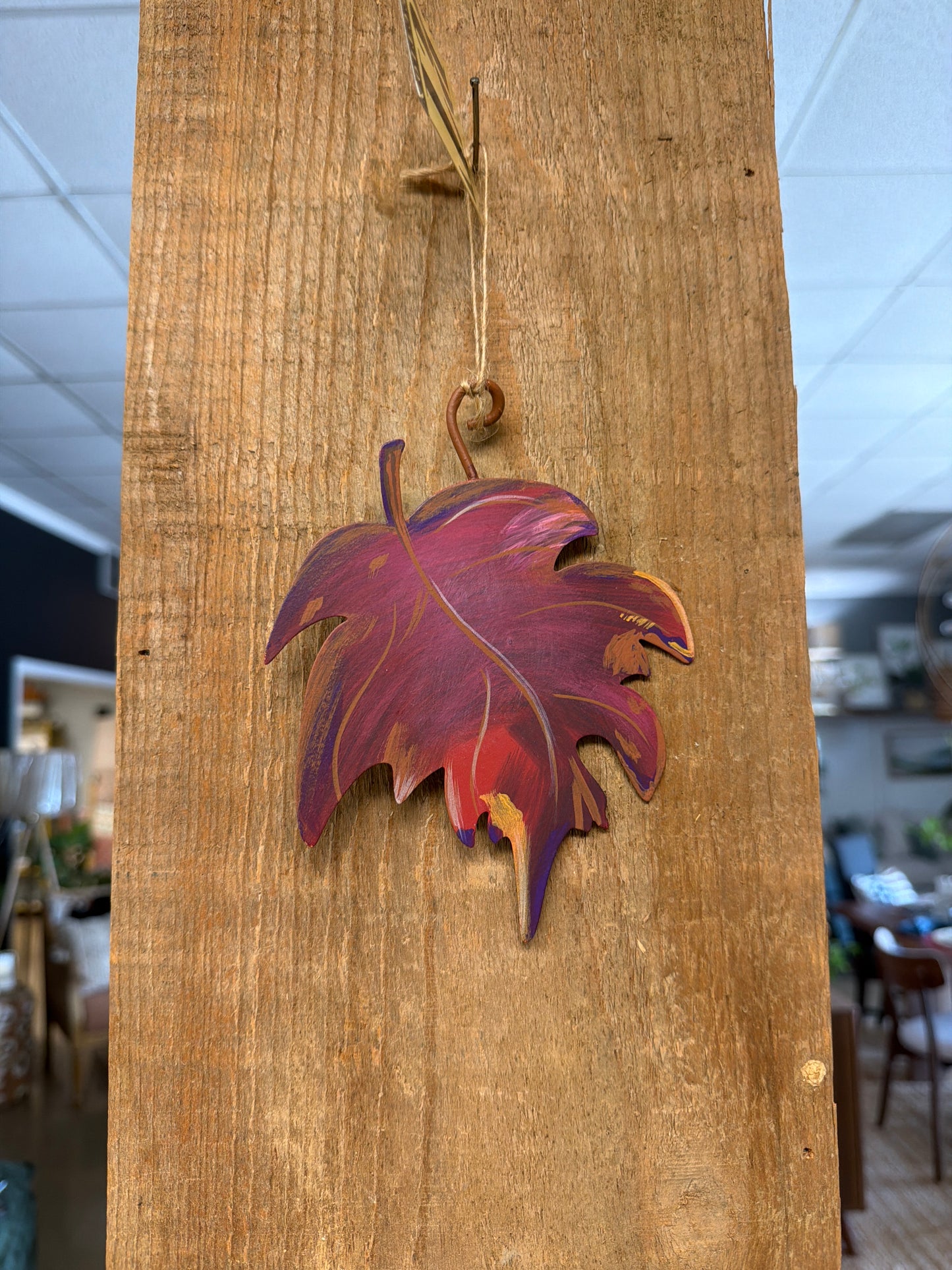 The Round Top Collection Metal Fall Leaf Ornament