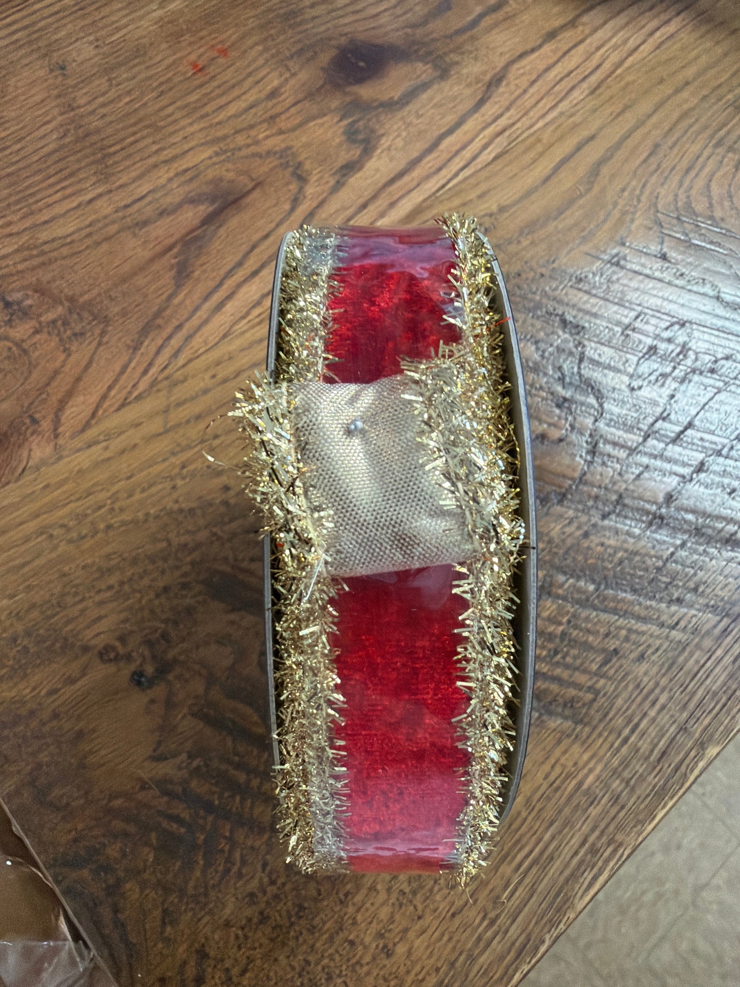 John Mark Ribbon Velvet Metallic Dupion Double Fused tinsel Edge Ribbon