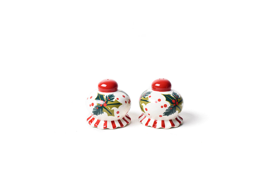 Balsam Holly Ruffle Salt and Pepper Set