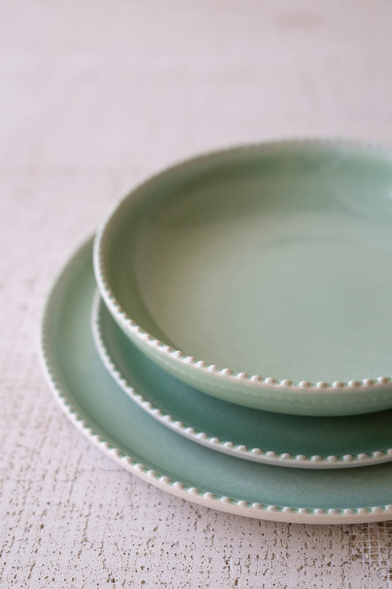 6 Sea Mist Ceramic Dinner Plate, Salad Plate, or Bowl
