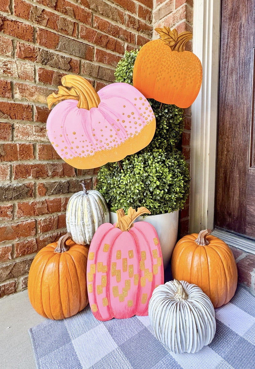 Gold and Pink Pumpkin