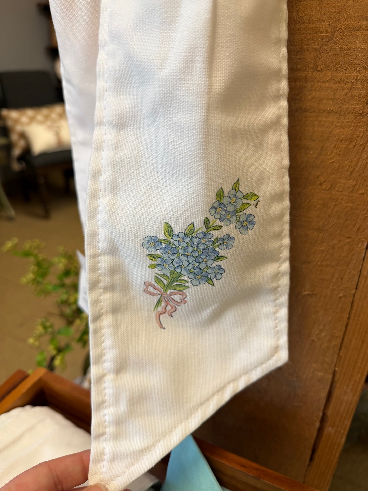 Wreath Sash (Blue Floral)