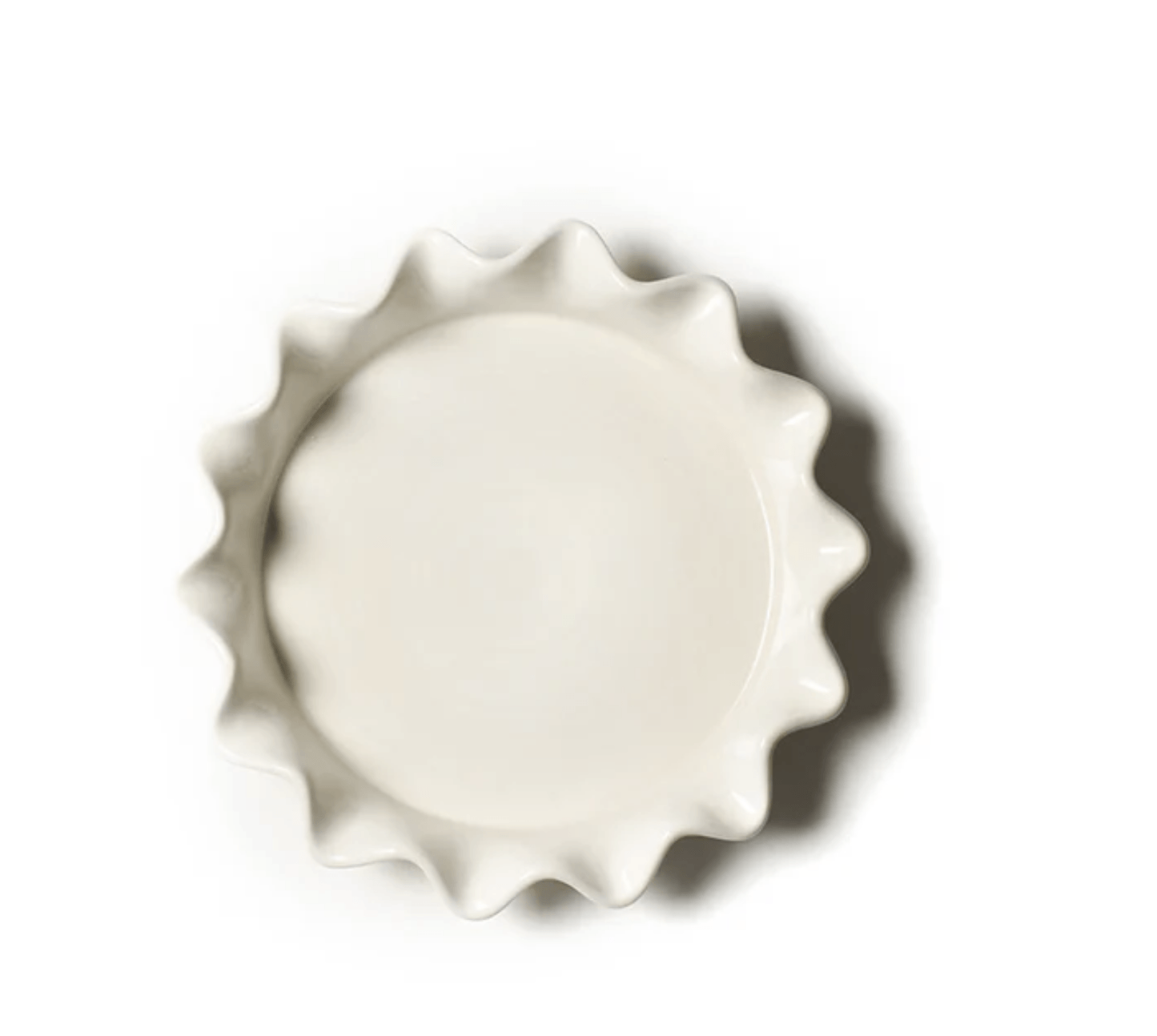 Signature White Ruffle 8 Pie Dish