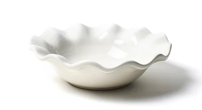 White Ruffle 8" Bowl