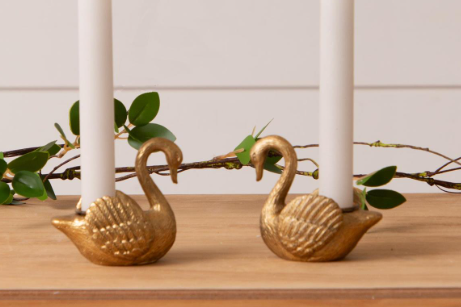 Swan Tapered Candle Holder