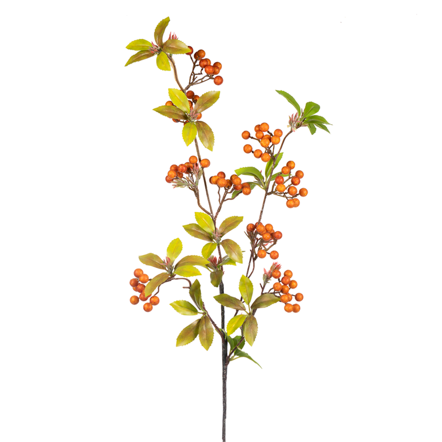 36" Large Berry Spray Orange