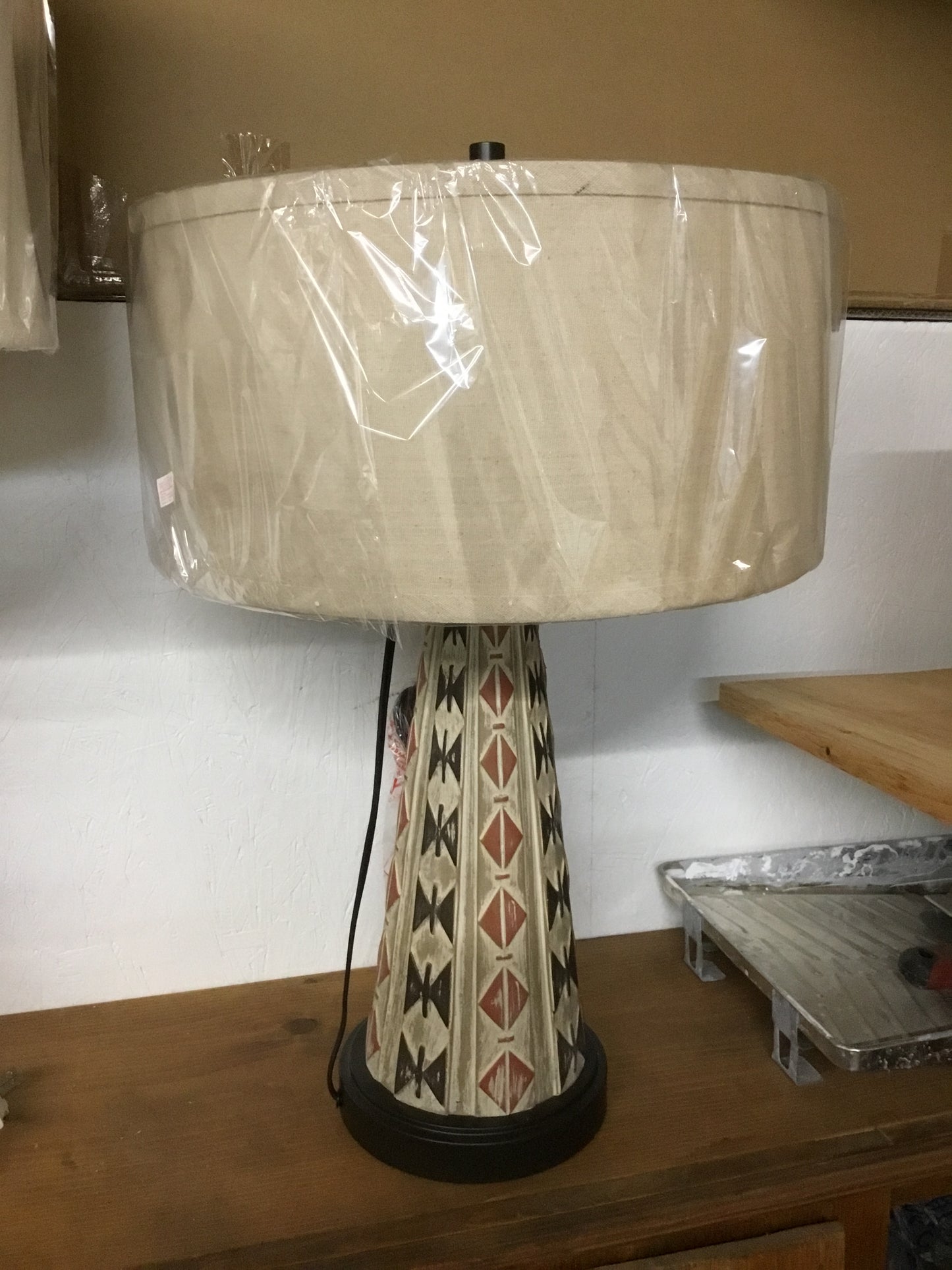 6 Ignacio Southwest Tapering Column USB Table Lamp