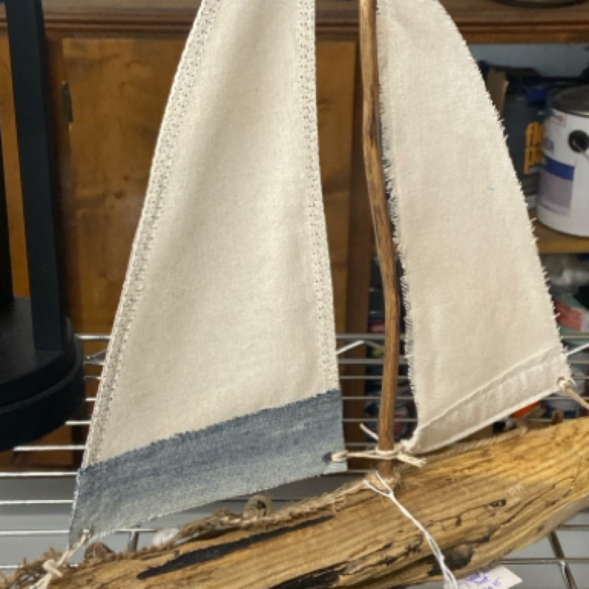 0812BA-YAMA Driftwood Sail boat You are My anchor
