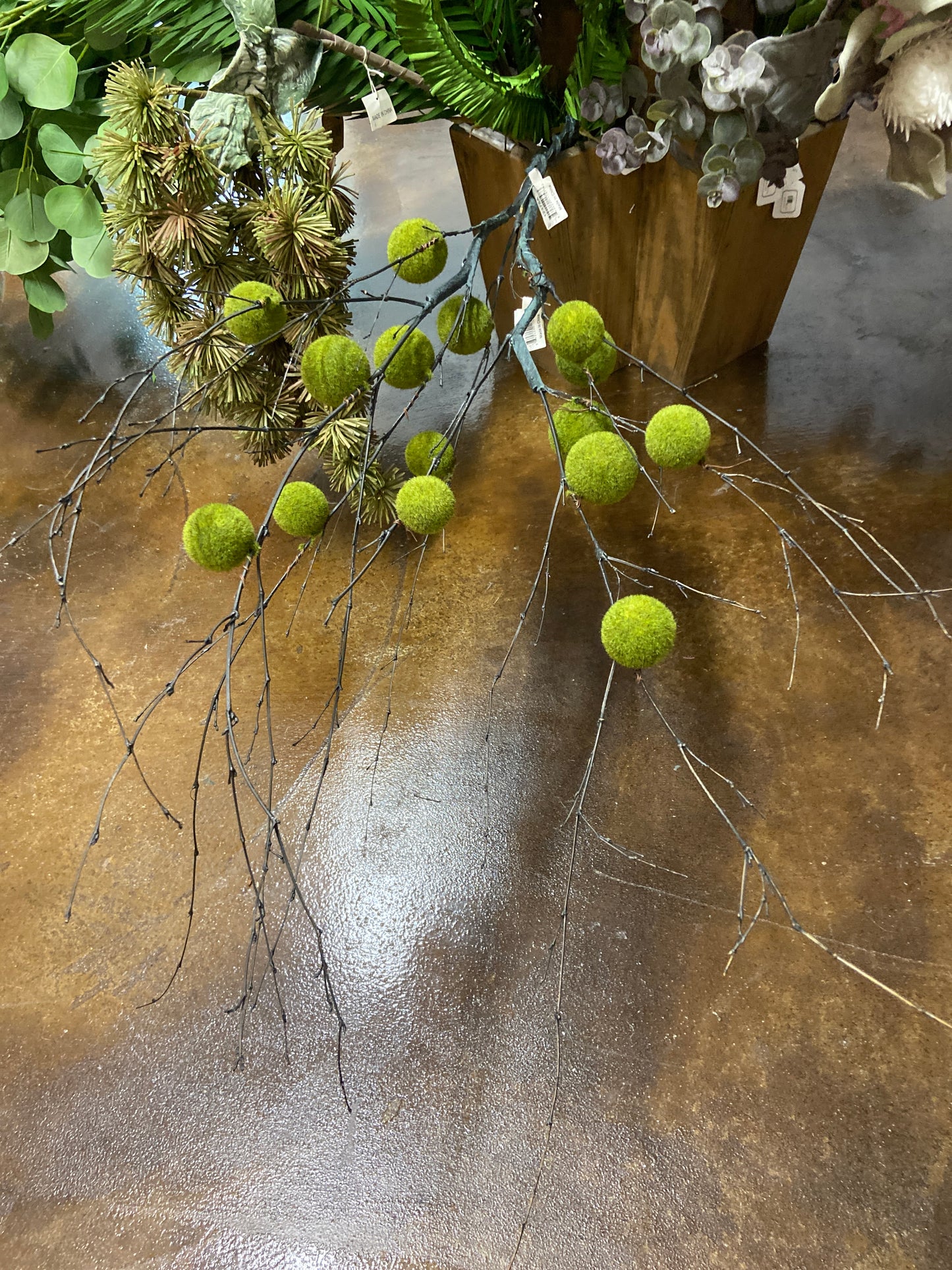 12378A 50" Moss Ball Branch