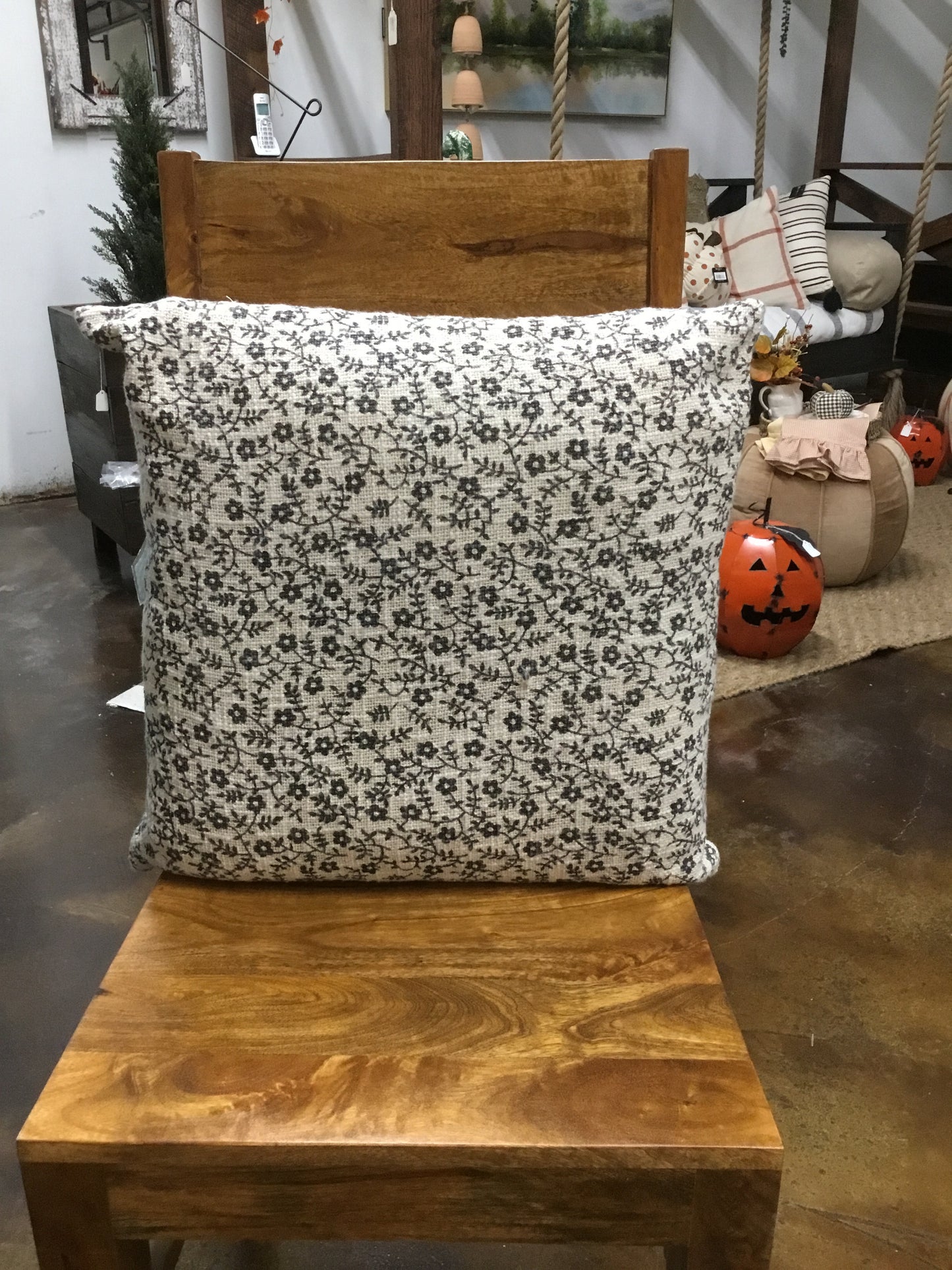 Floral Print Pillow