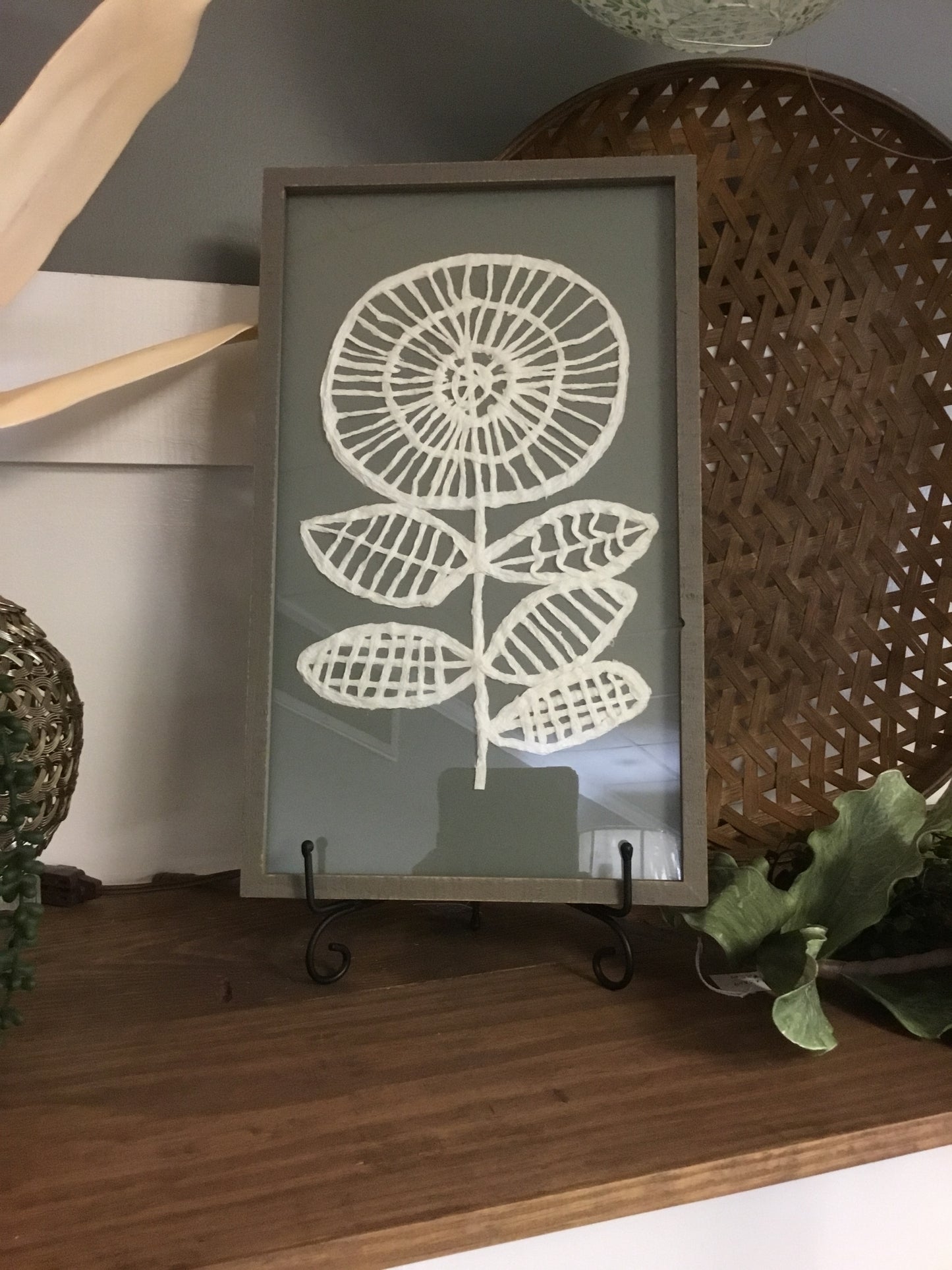 Df7350 MDF & Paulownia Wood Framed Wall Decor CC