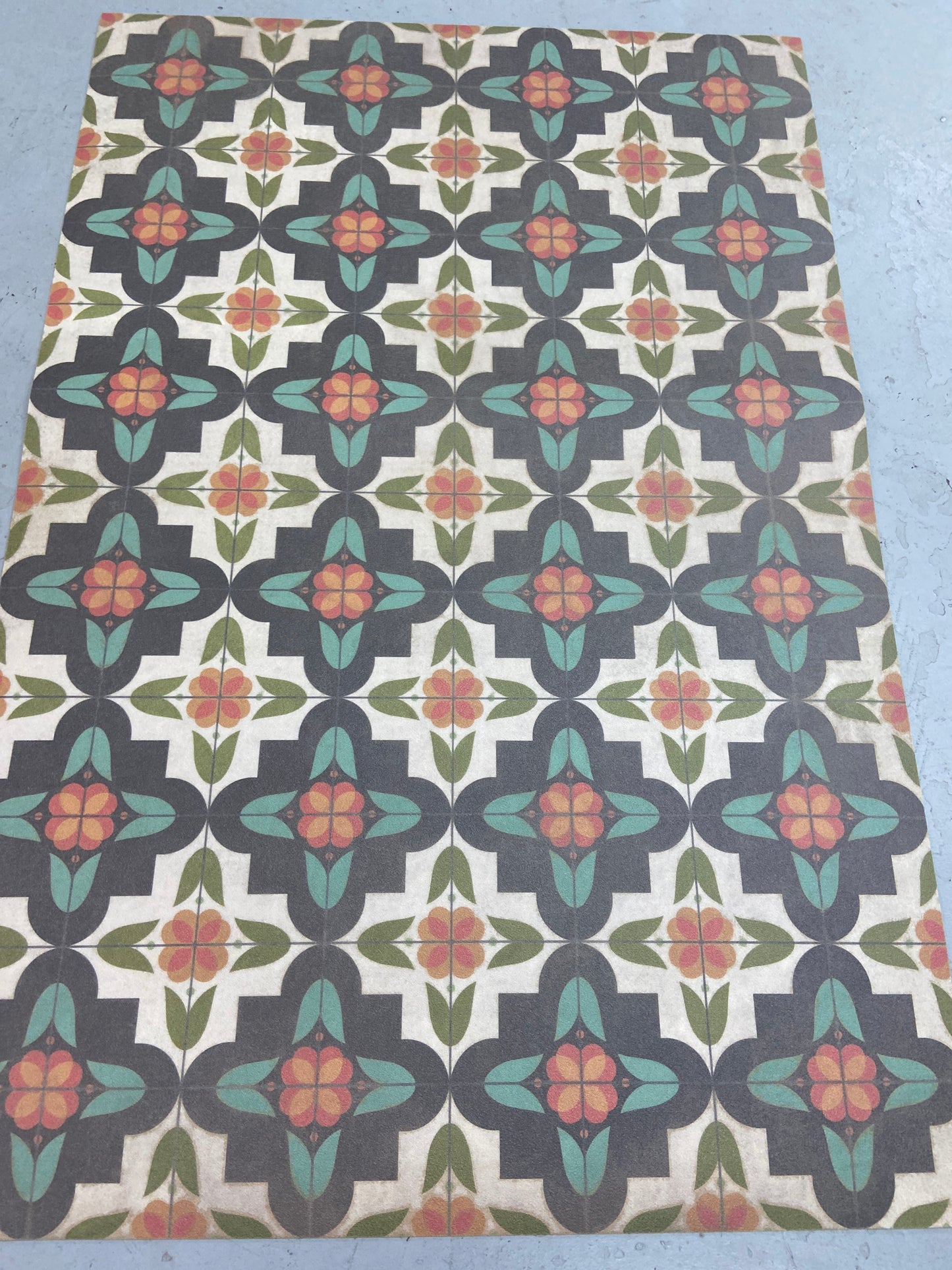 35889 Pattern 33 Anna's Garden 24x36 Vinyl Rug