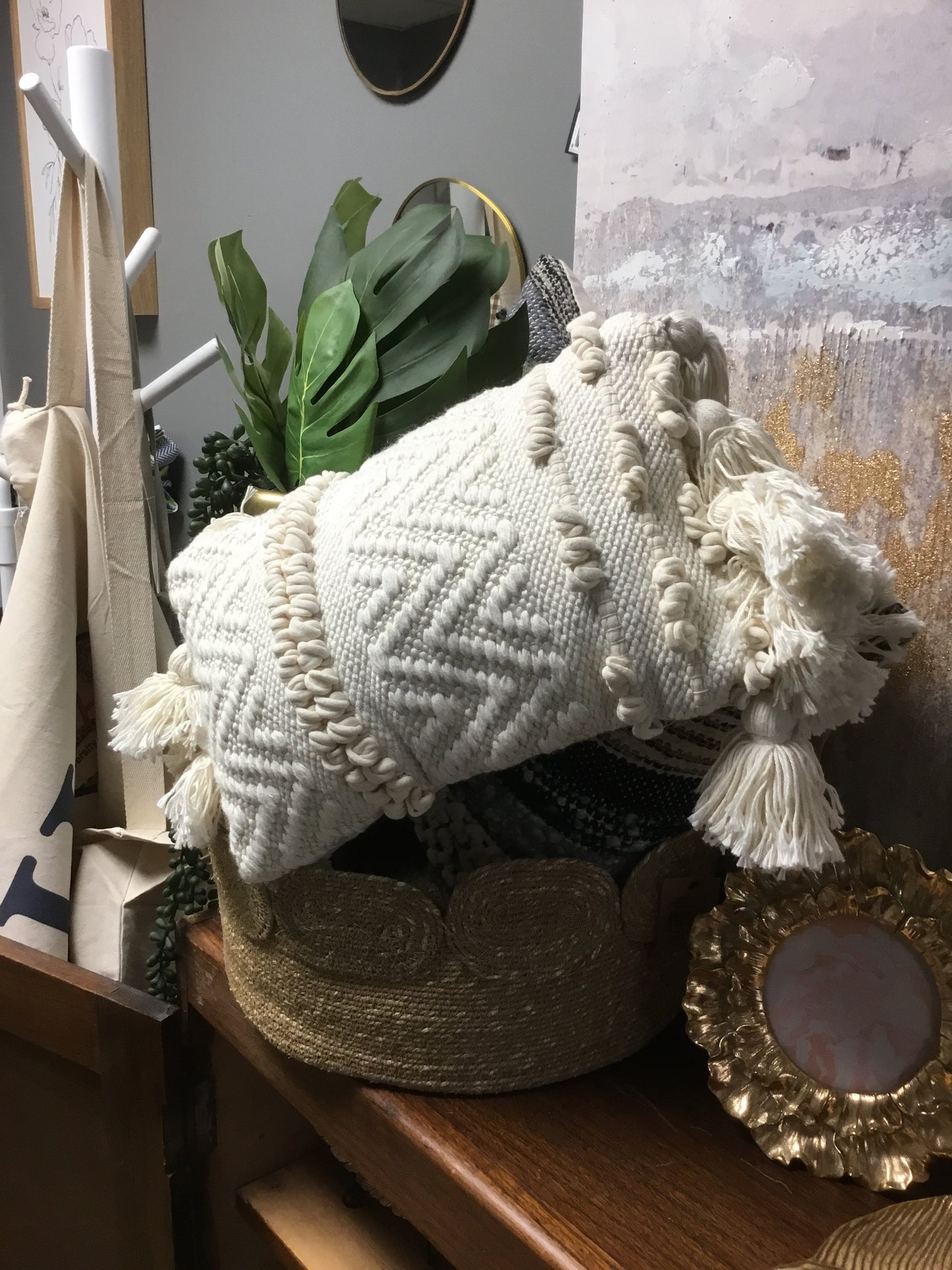 Lumbar Pillow with Tassels