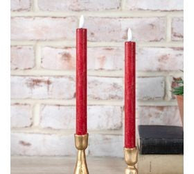 Red led candles set of 2