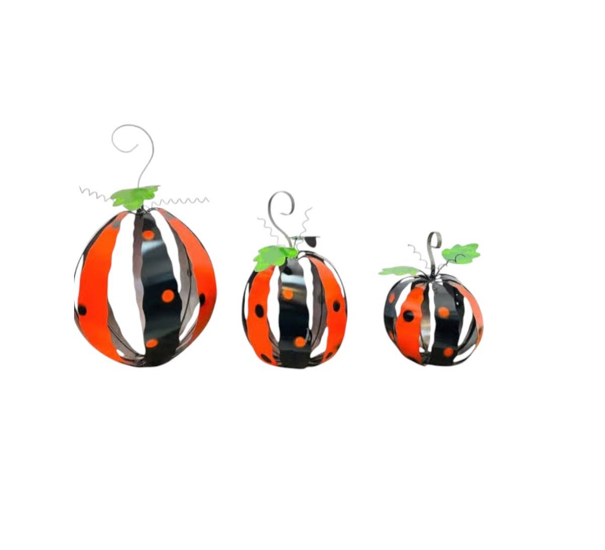 Metal Polka Dot Pumpkin 3 sizes
