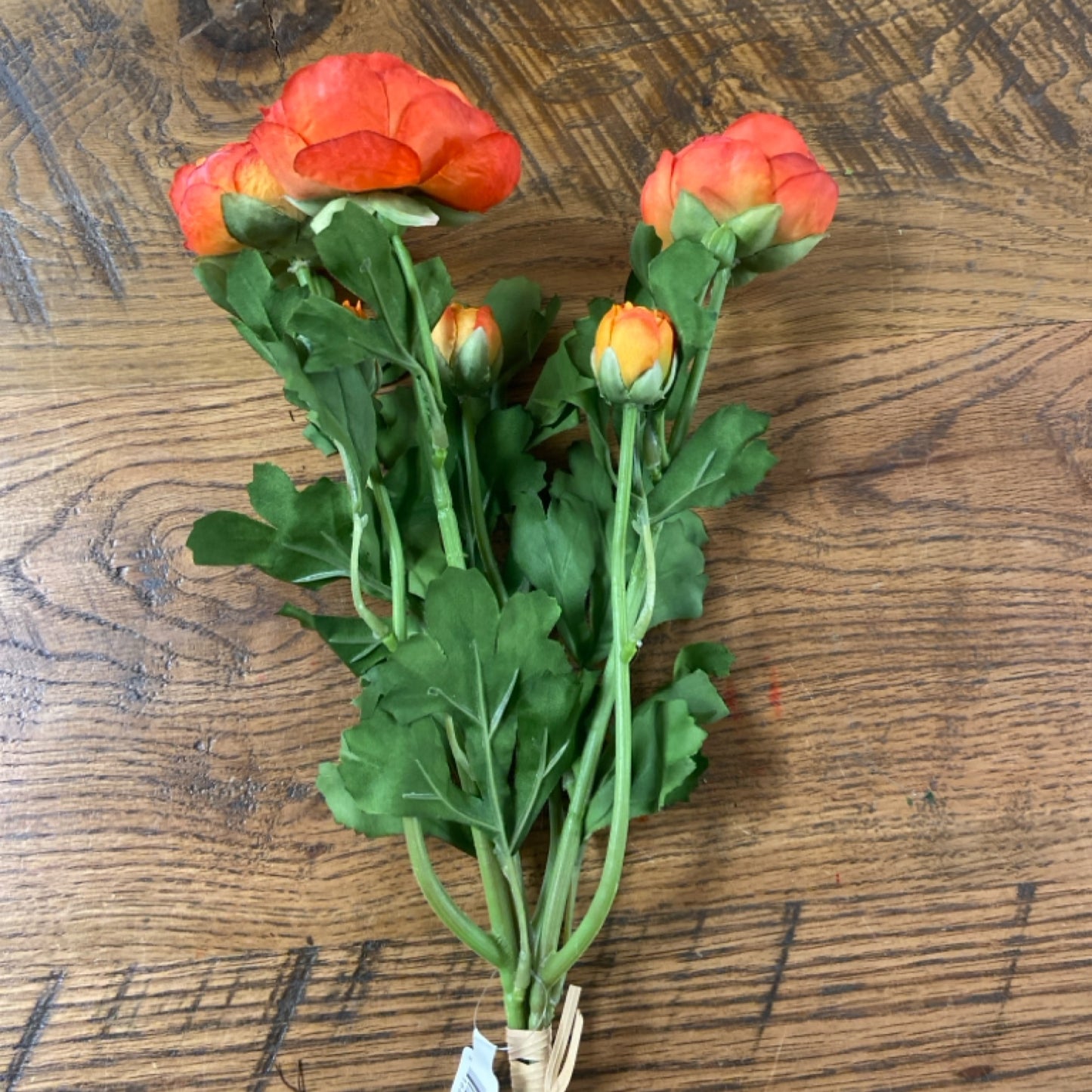 6 F5 7617 20.5" ranuculus bndl orange