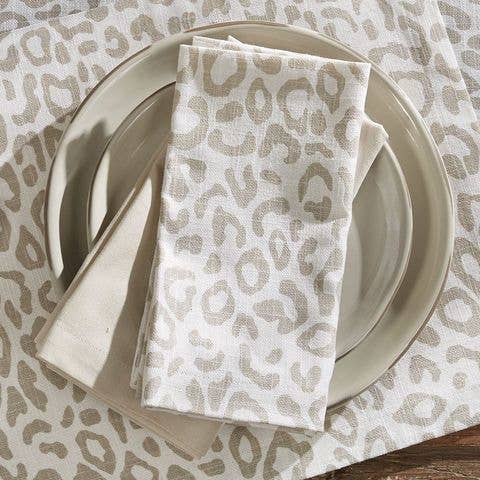 2691-020 Safari Leopard Printed Napkin - Natural
