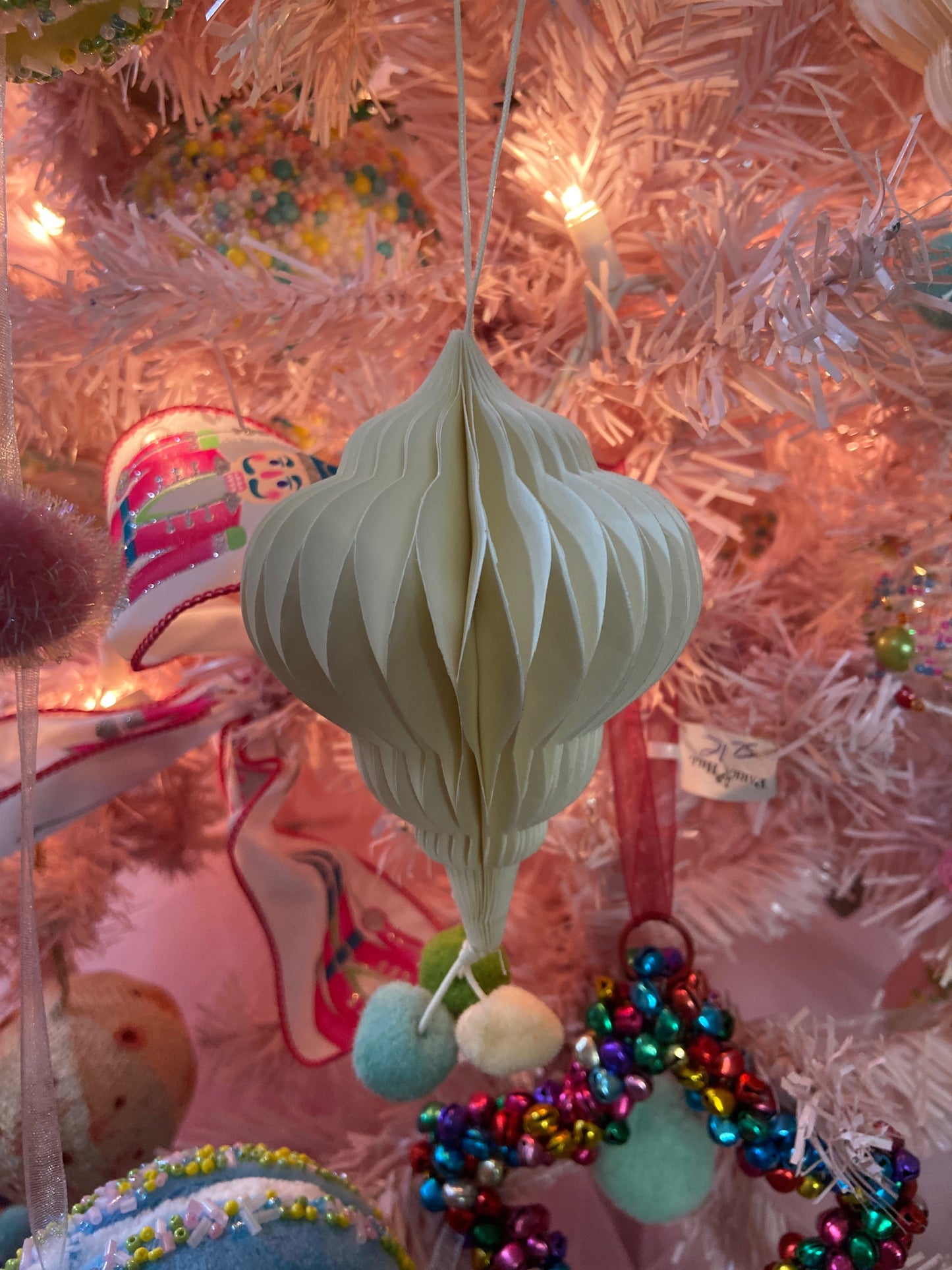 6 G12255 PomPom Honey Comb Ornament