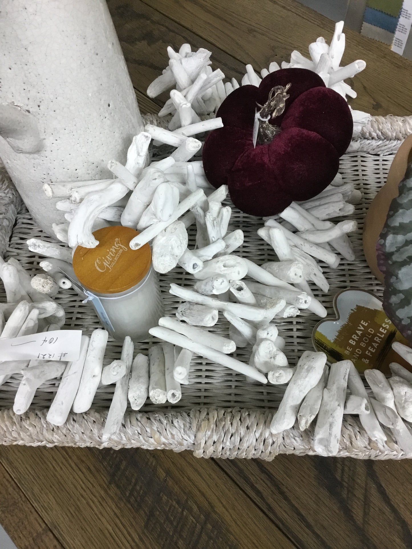 PFR1221K-KAl White Washed Driftwood Garland