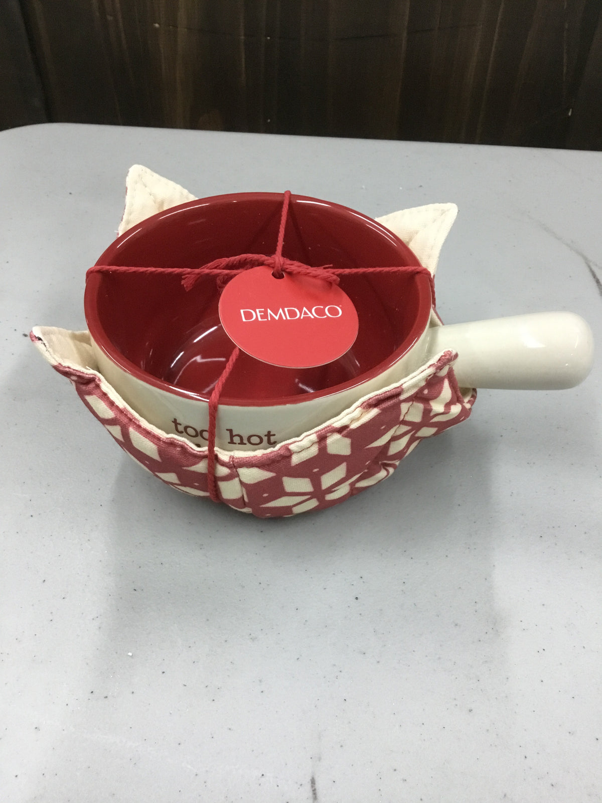 6 2020220189-DEM Too Hot Soup Crock And Bowl Cozy