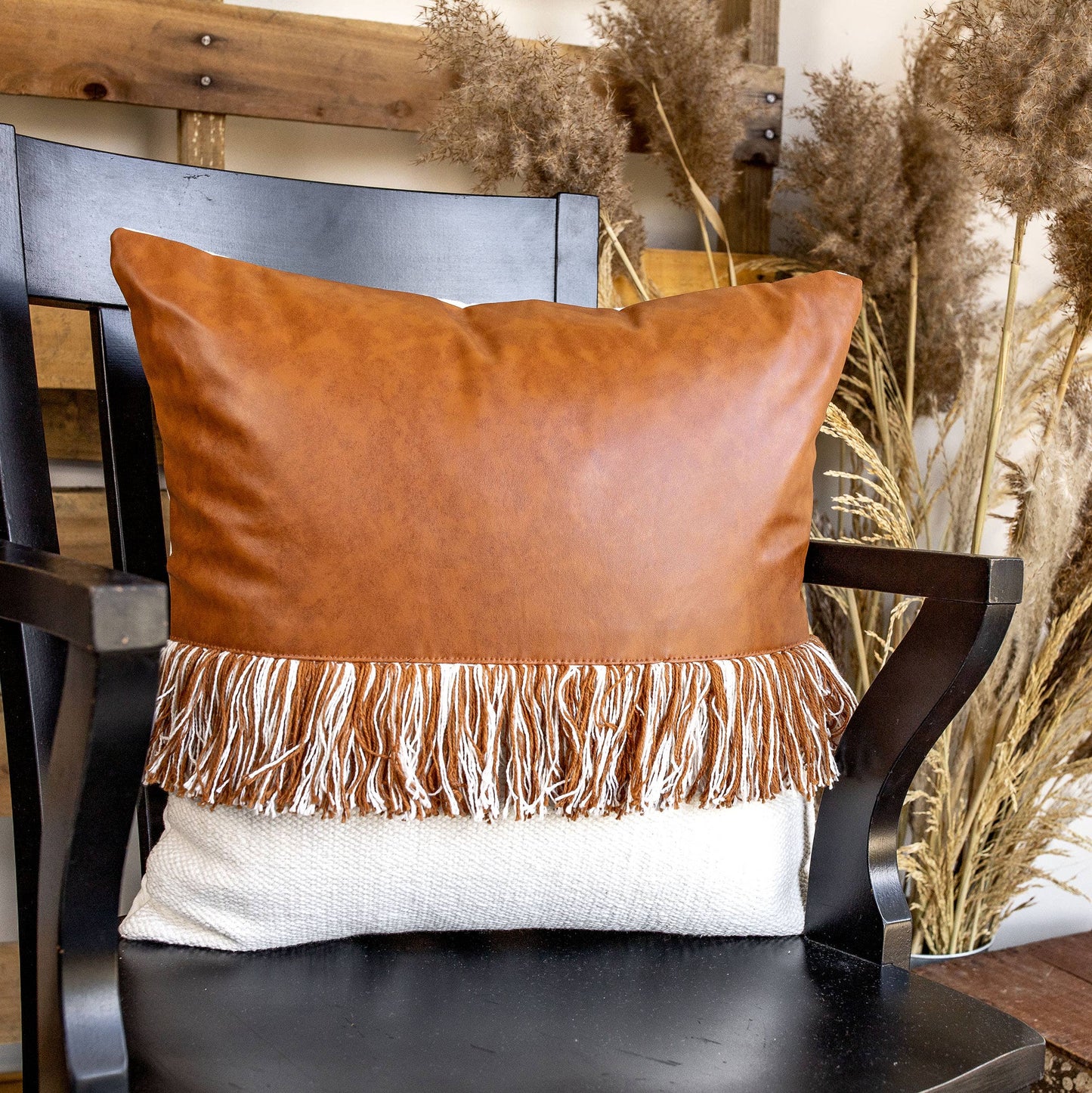 6 FTEX 11017-FOR 18x18 Rohan Recycled Faux Leather Pillow