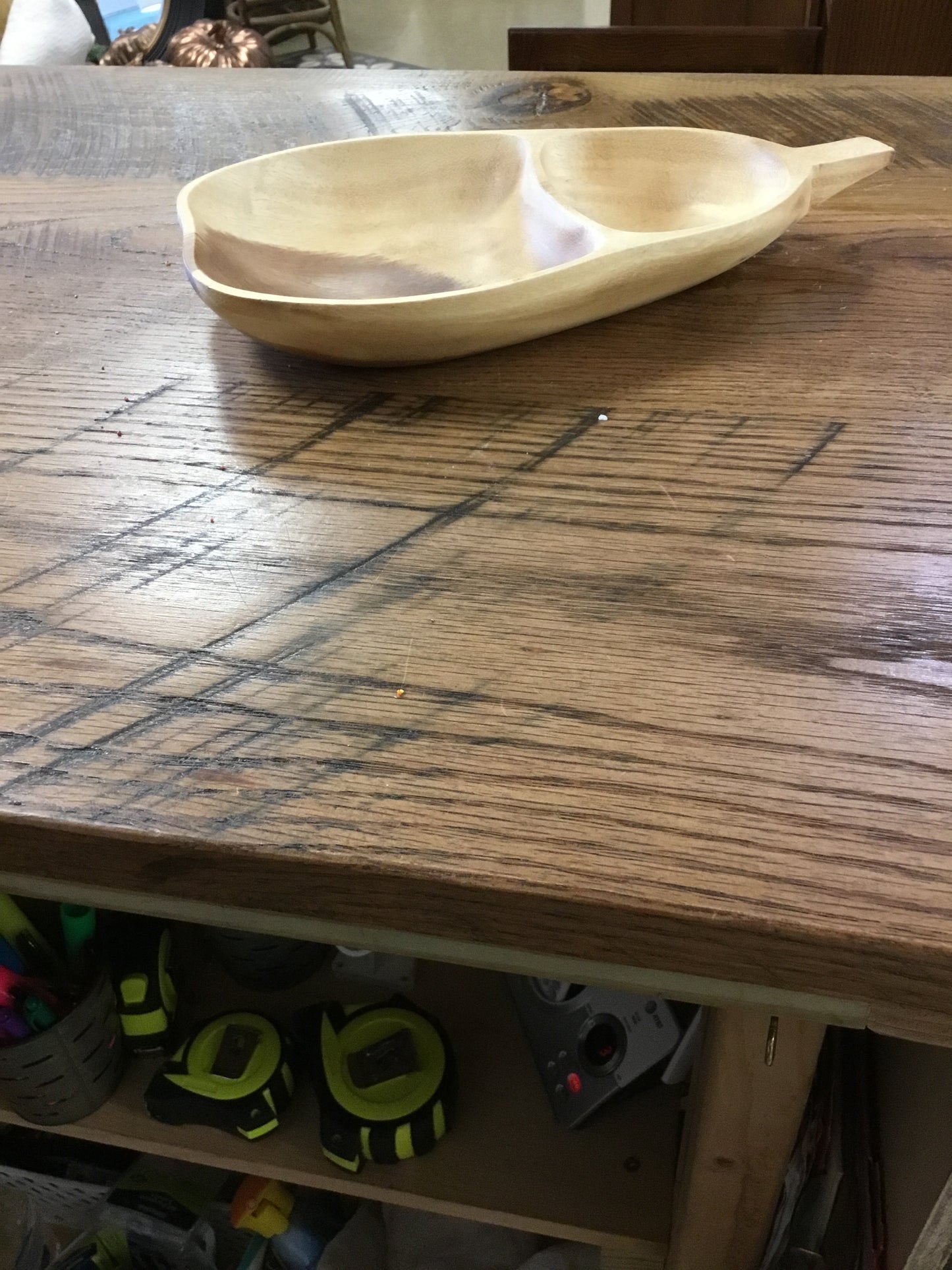Df4443-Cc Acacia Wood Pear Shaped Bowl