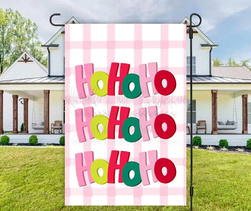 6 Ho Ho Ho Stacked Garden Flag