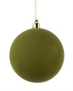 100mm Smooth Flocked Ball Ornament