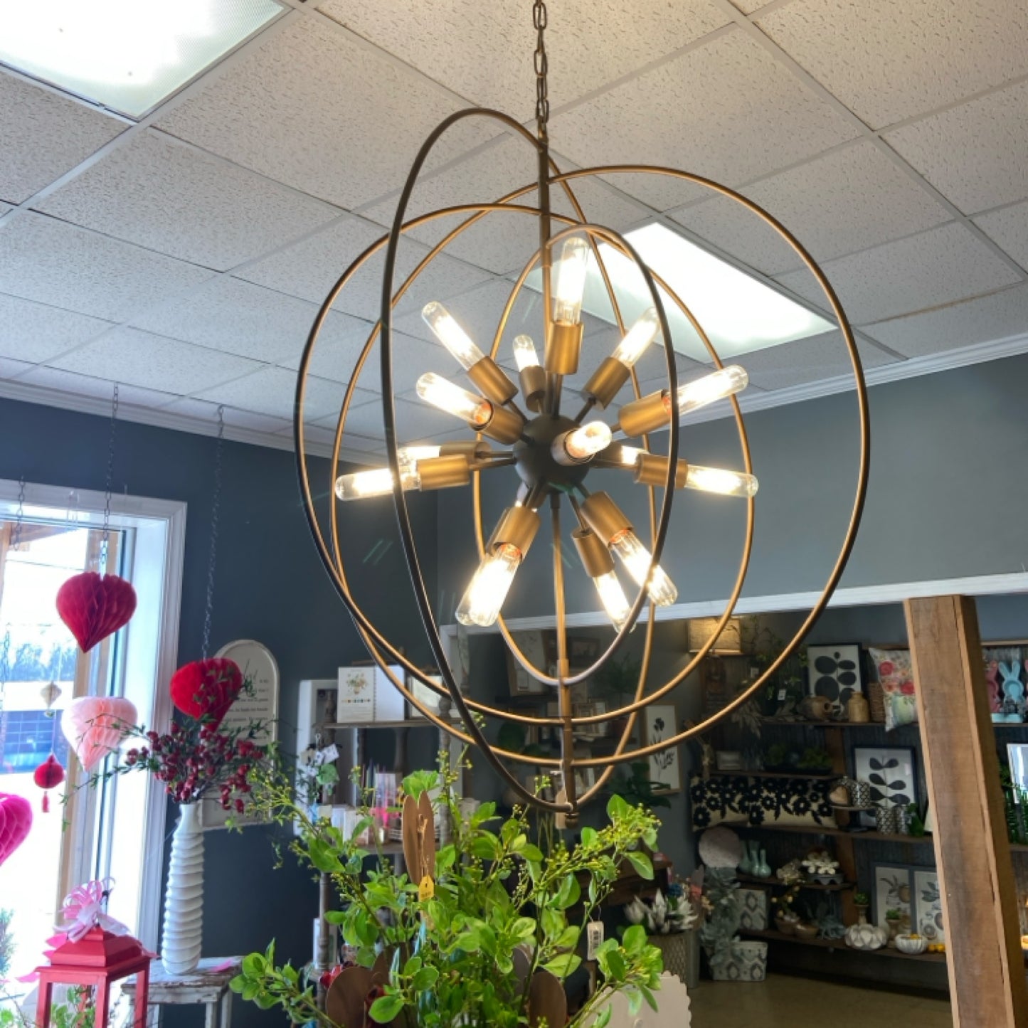 6 Cosmos Iron Chandelier Small Light (Bulbs Not Included $14 Each)
