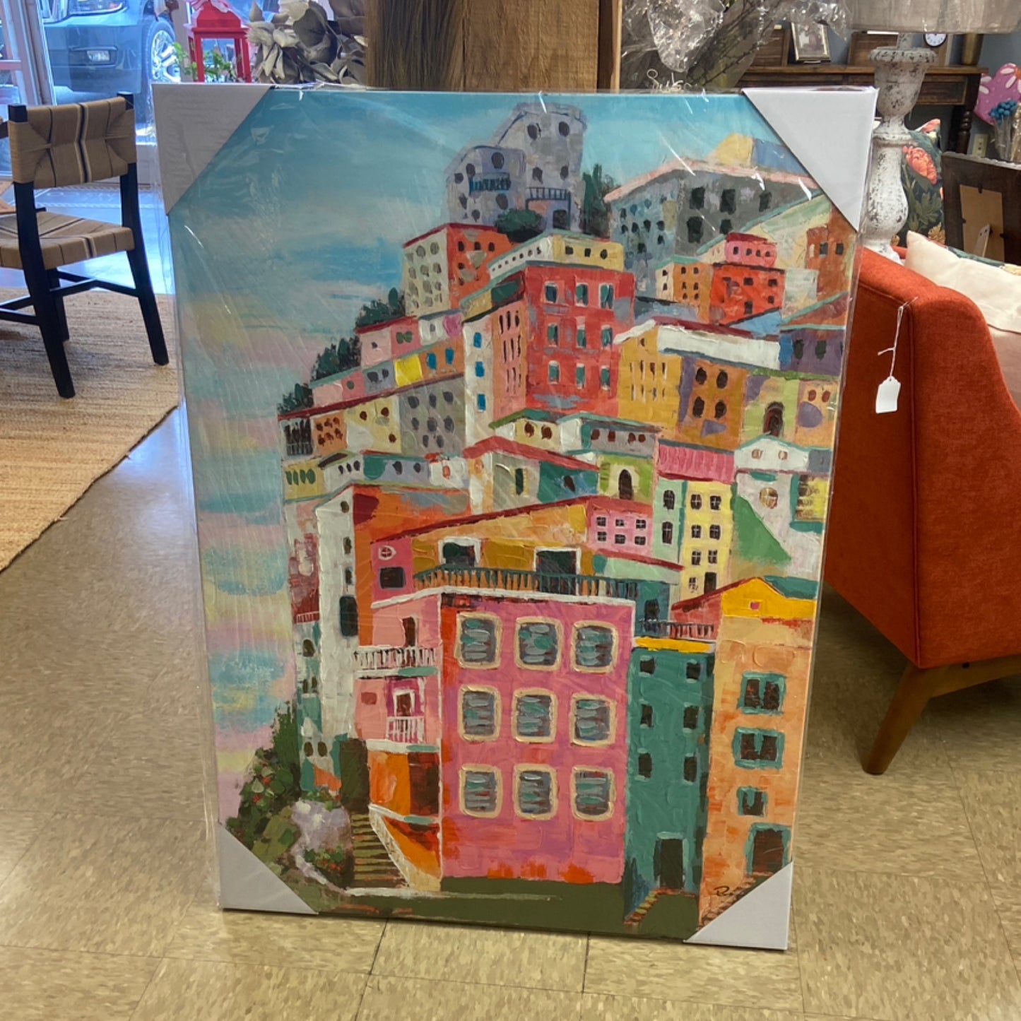 Acrylic colorful house painting