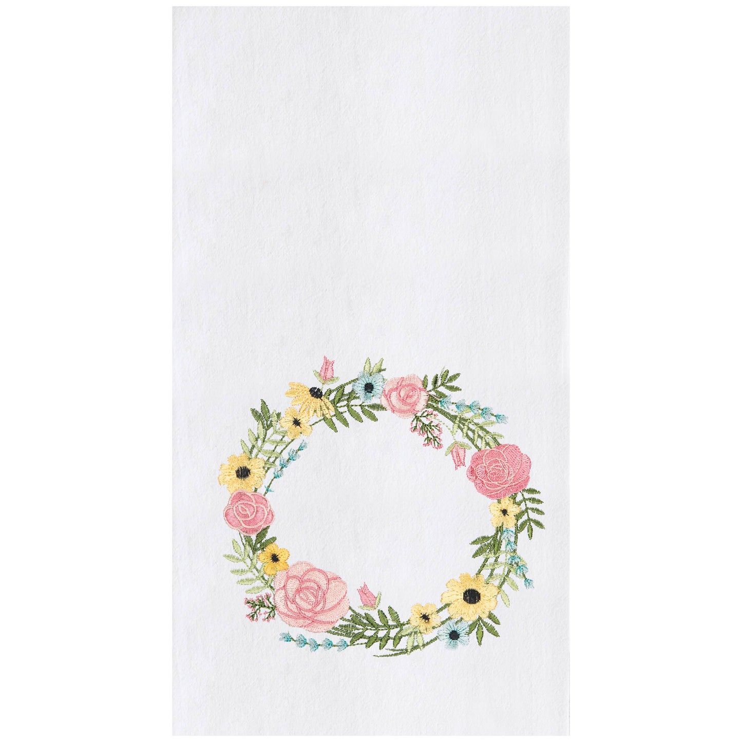 861711147 Spring Bloom Wreath Kitchen Towel. (25)