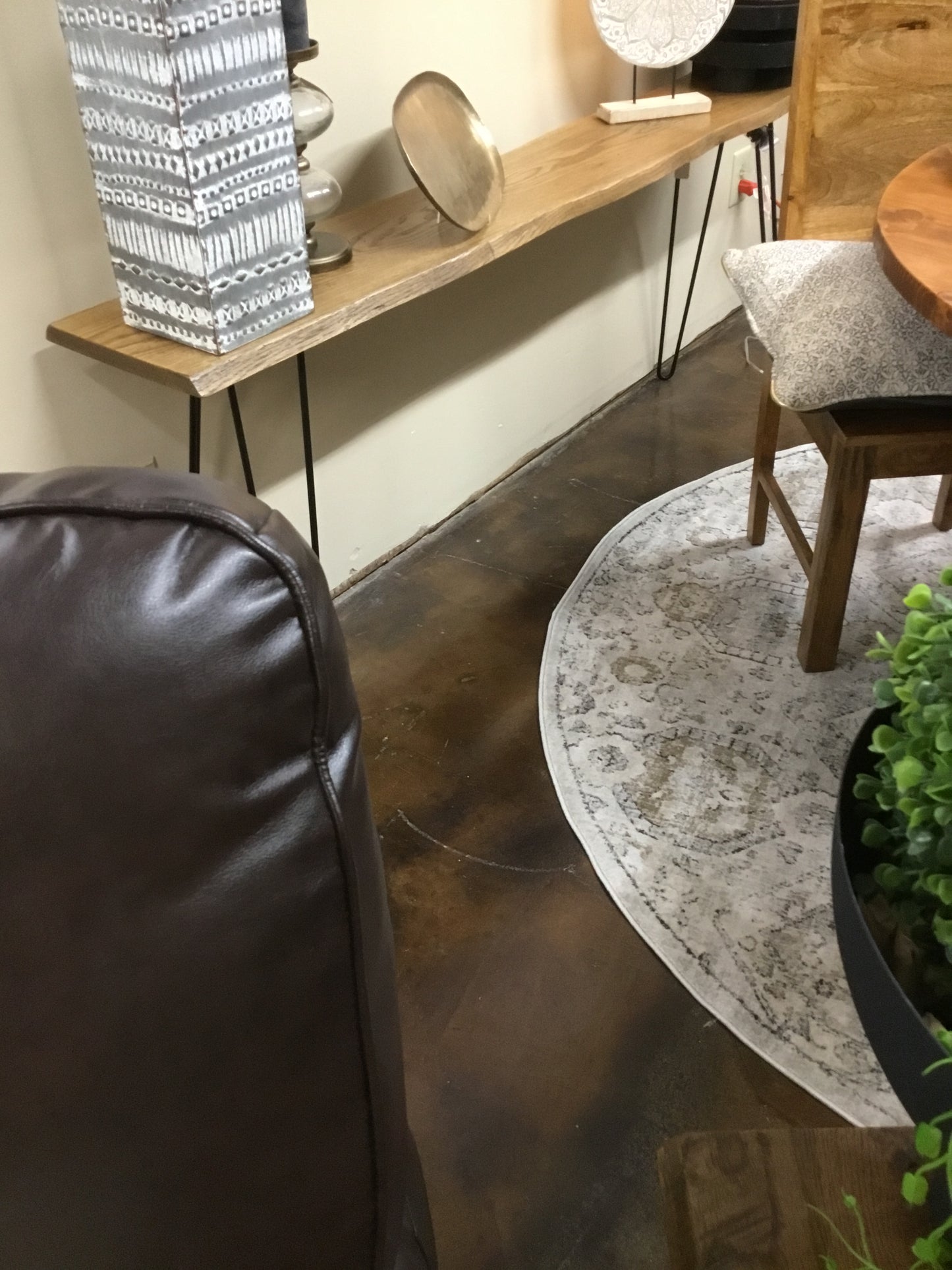 Stlephpl-Sor Sofa Table Live Edge Hairpin Legs