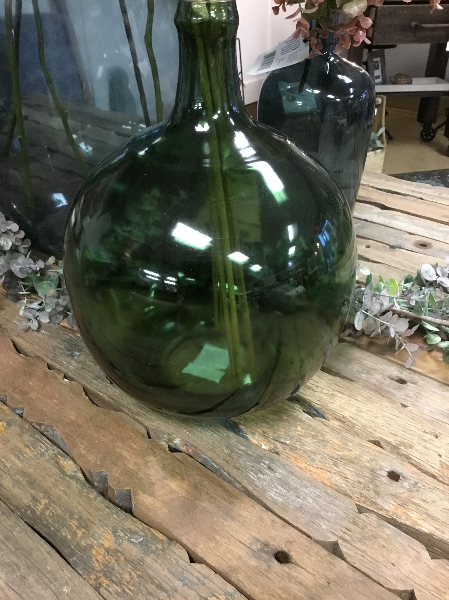 DF1801 Vintage Glass Bottle 9" round by 13" high