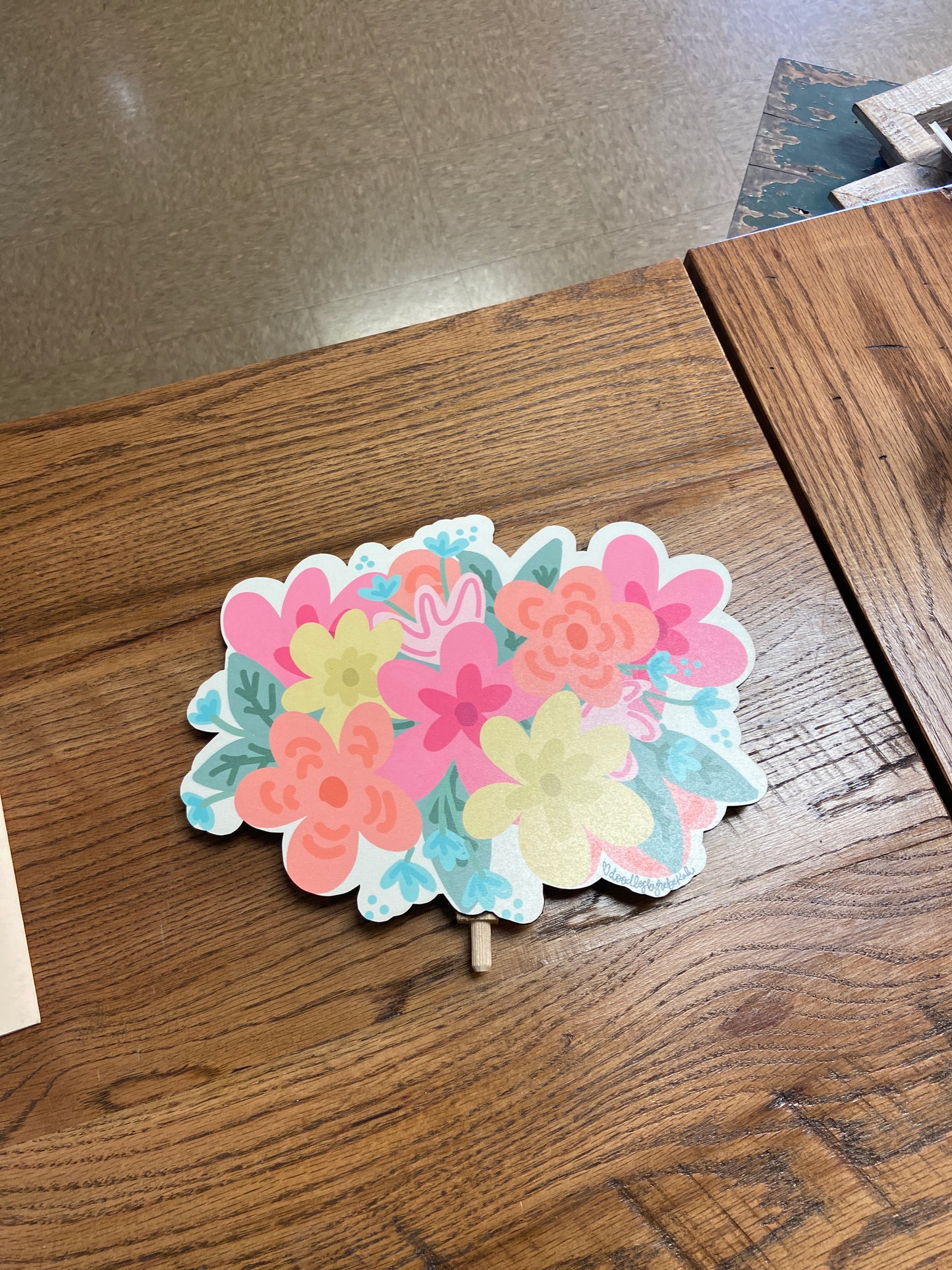wood flower topper - Doodles by rebekah
