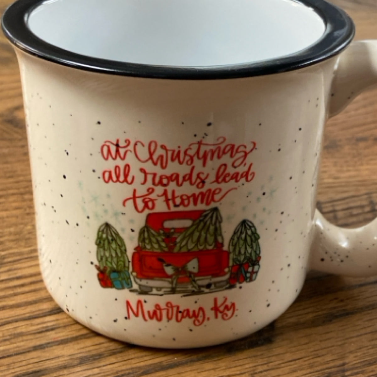 At Christmas all roads lead to home town mug