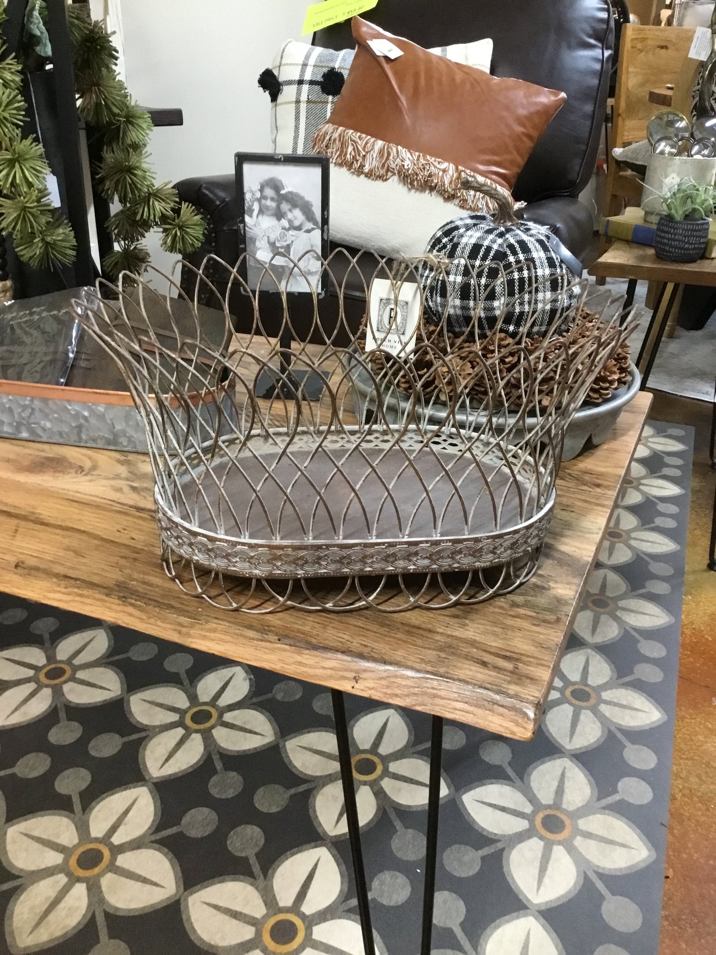 Large Provincial Wire Basket