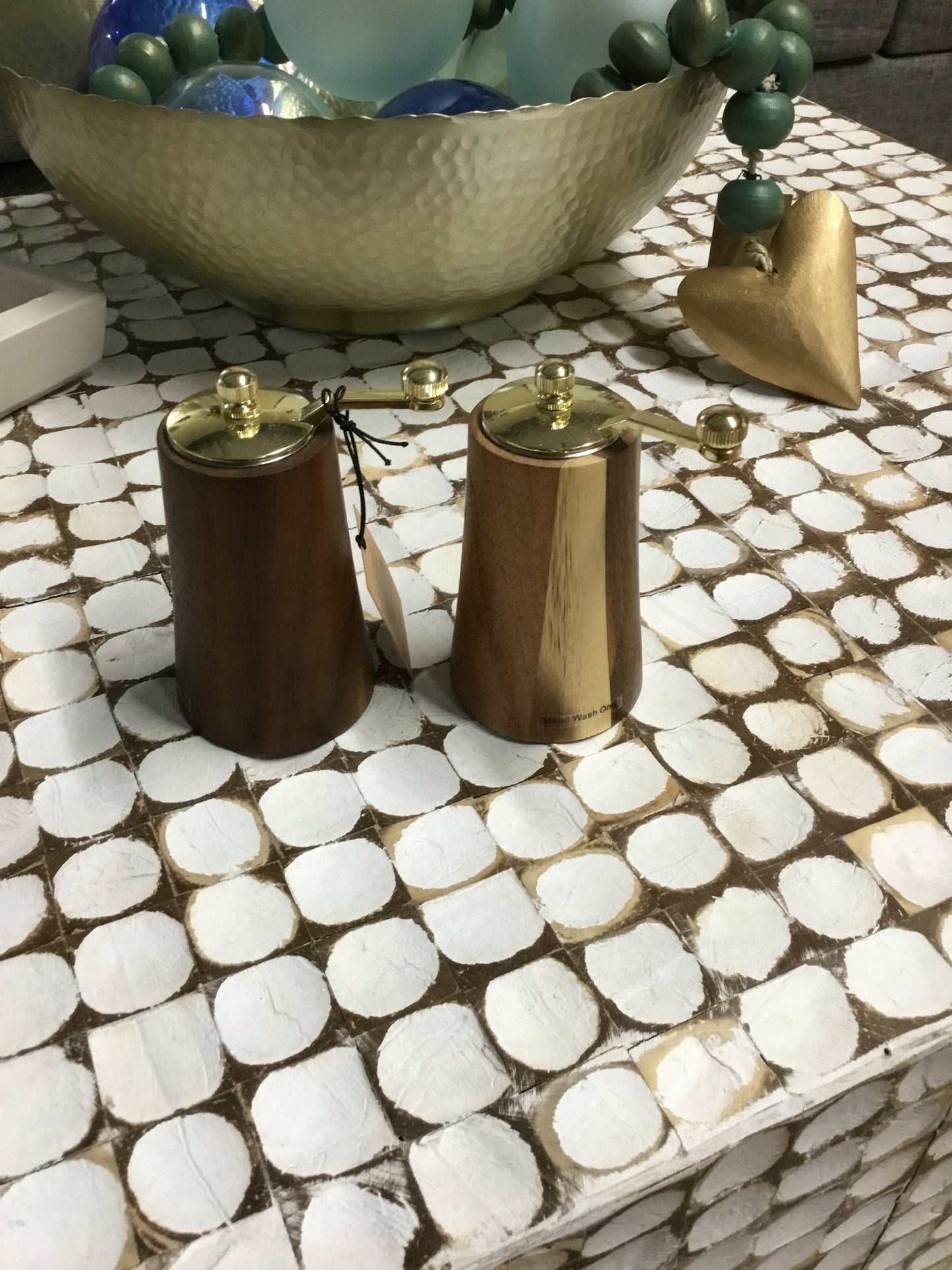 Df4799 Cr Wood And Stainless Salt\pepper Mill Set
